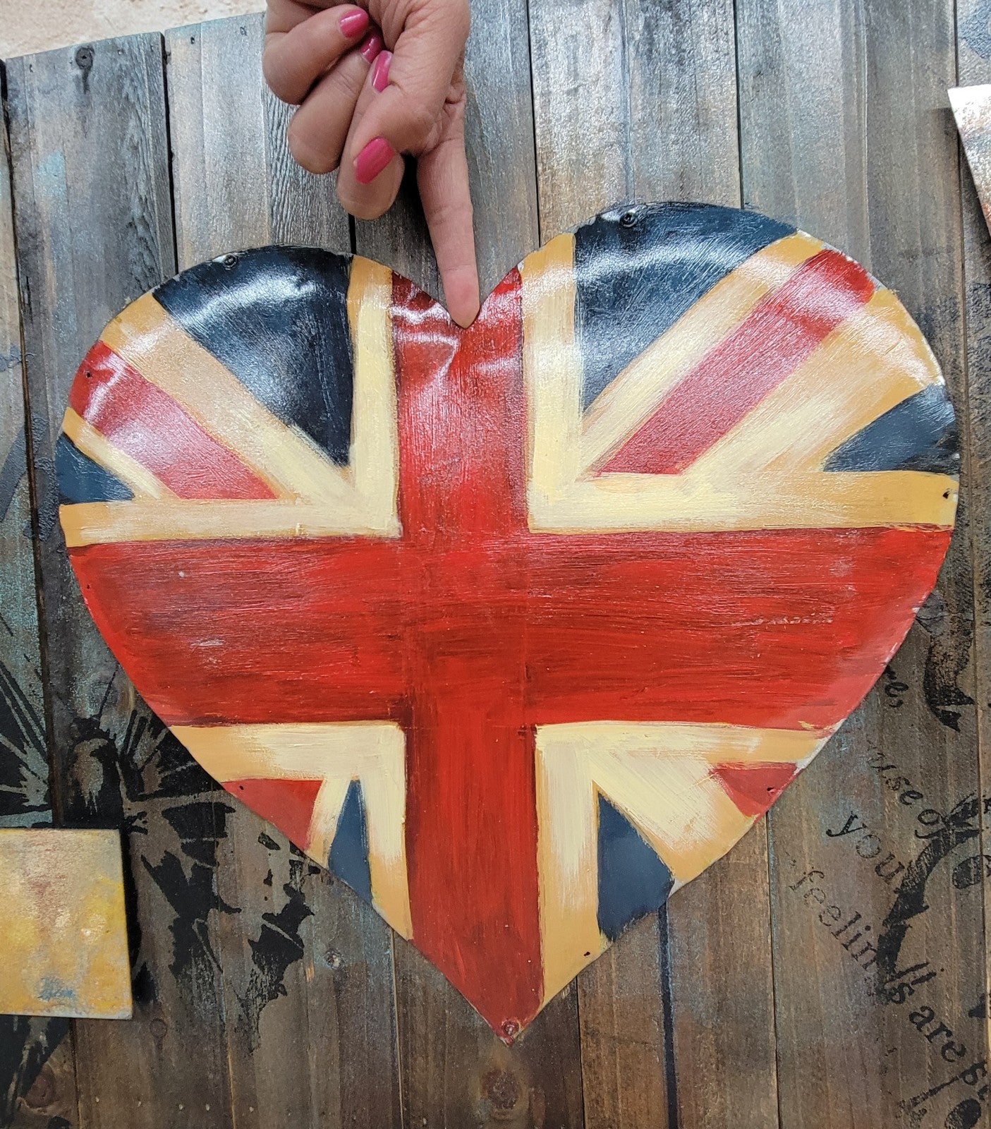 Original Acrylic Metal painting "Colours of Love" Home Office Decoration Sale