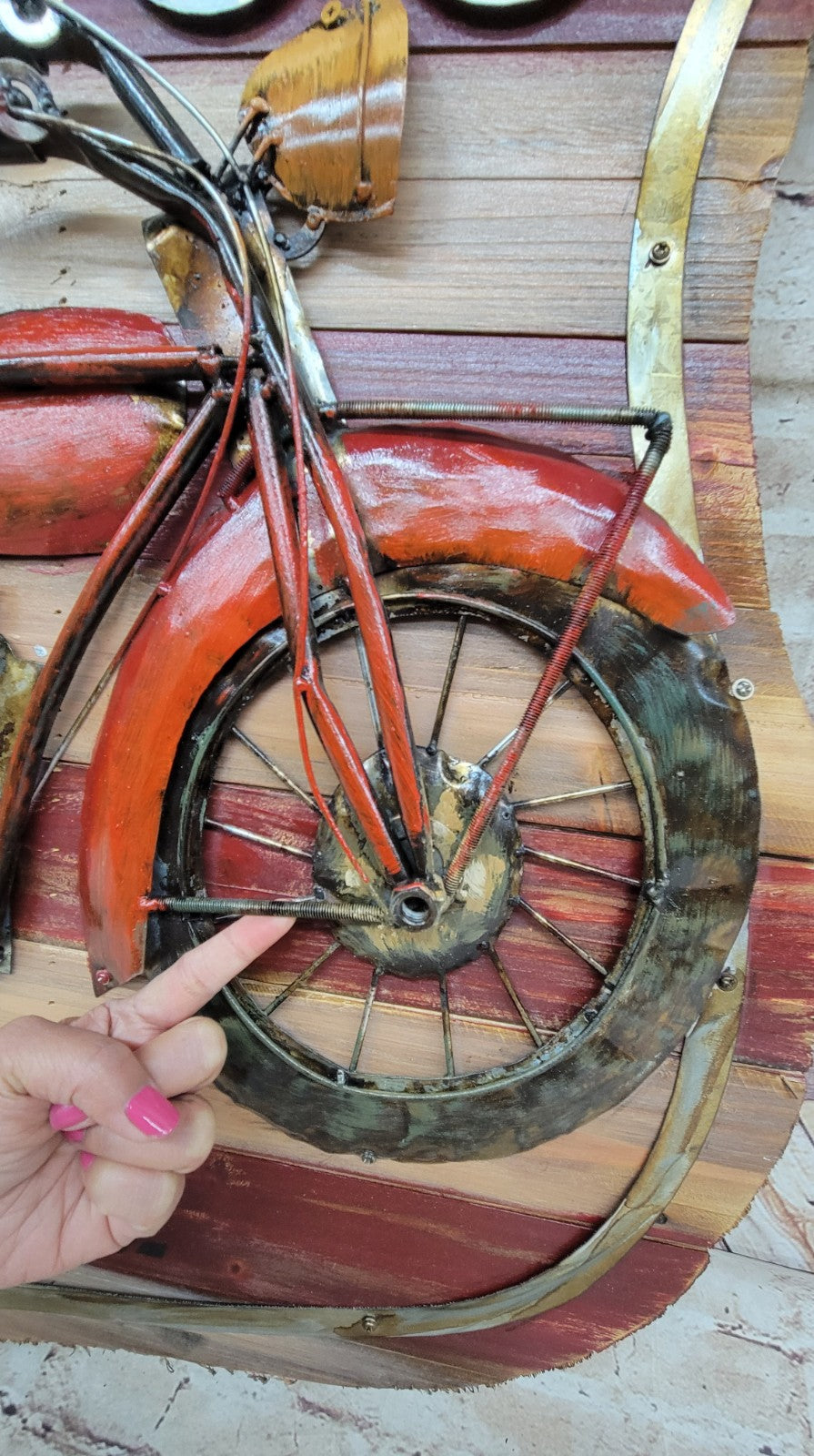 Handcrafted 3D home or office Decor with a Wood Canvas Harley Davidson Gift