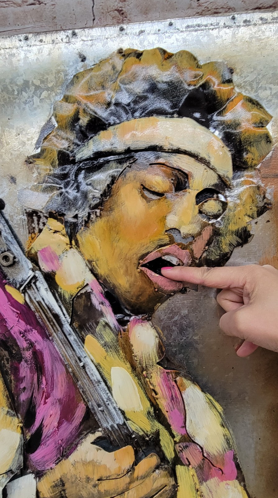 Buy Museum-Quality Jimi Hendrix Original 3D Metal Artwork – Collectible Fine Art for Sale