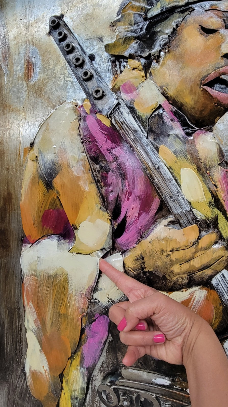 Buy Museum-Quality Jimi Hendrix Original 3D Metal Artwork – Collectible Fine Art for Sale