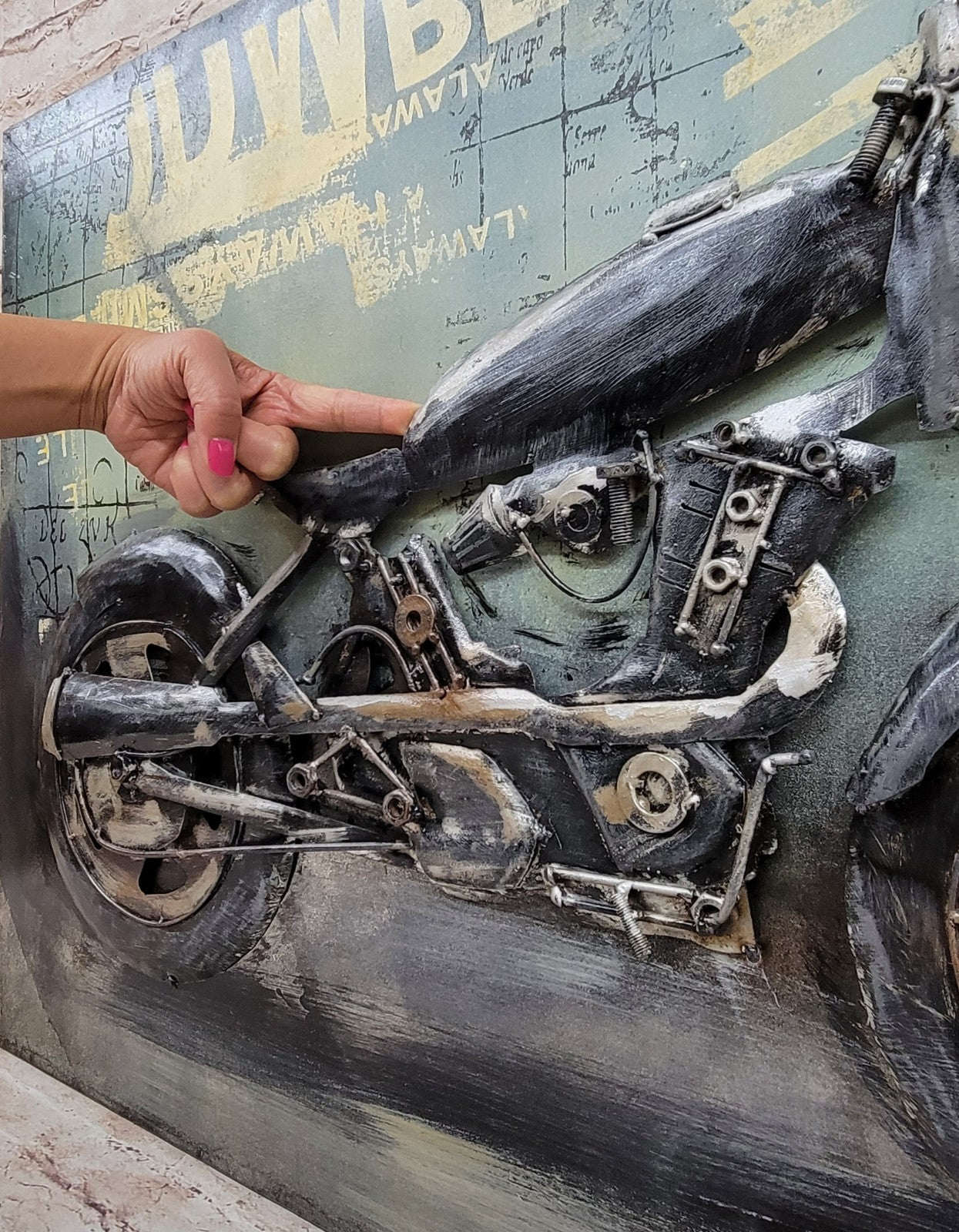 Ghost_Rider Mann Motorcycle Art Decor Harley 3D Painting Artwork Sale