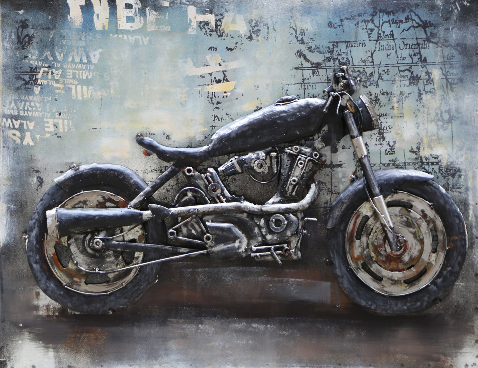 Ghost_Rider Mann Motorcycle Art Decor Harley 3D Painting Artwork Sale