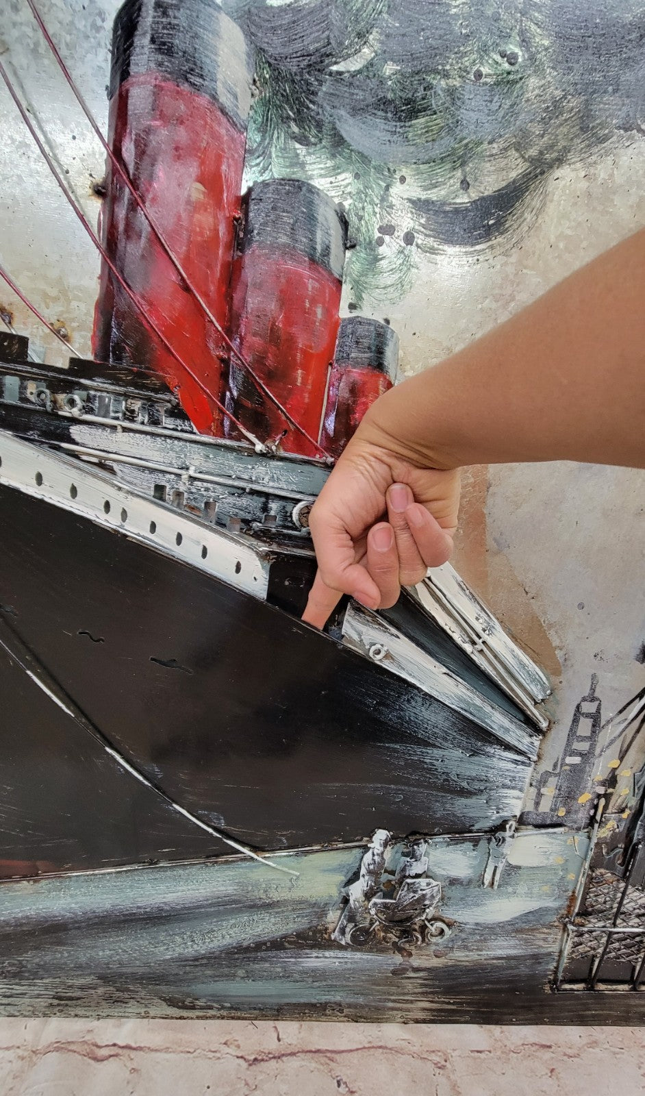 Stereograph Oil Painting - Home Decor - Ready to Hang Titanic Artwork