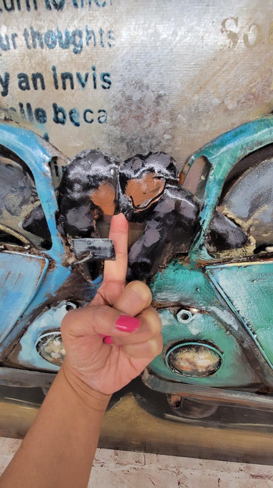 Volkswagen Beetle 3D German Automobile Metal Art Wall Decor