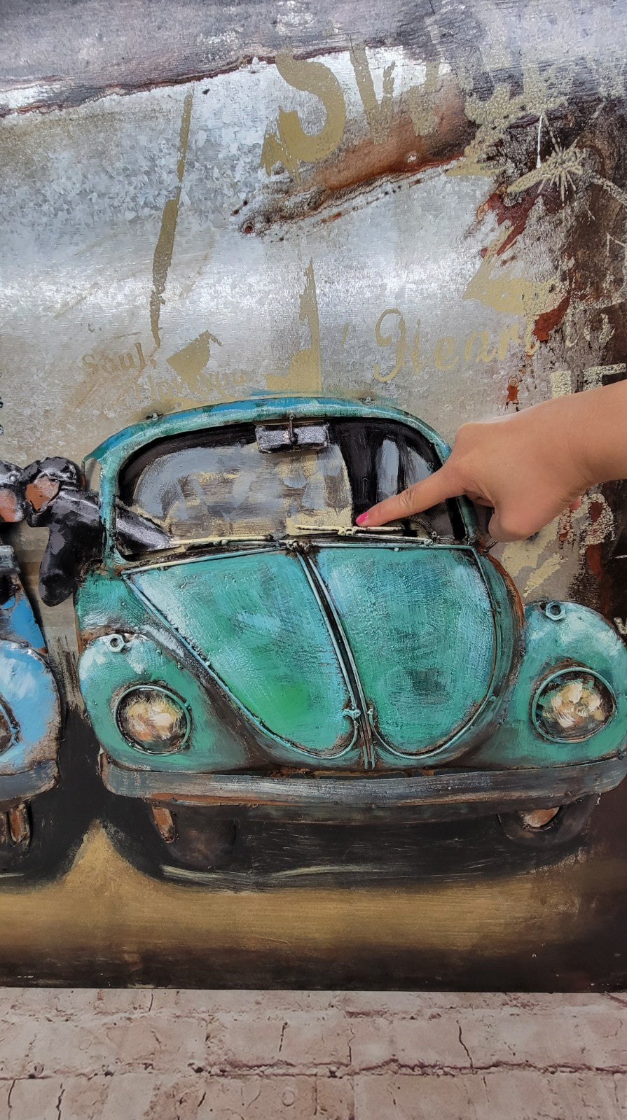 Volkswagen Beetle 3D German Automobile Metal Art Wall Decor