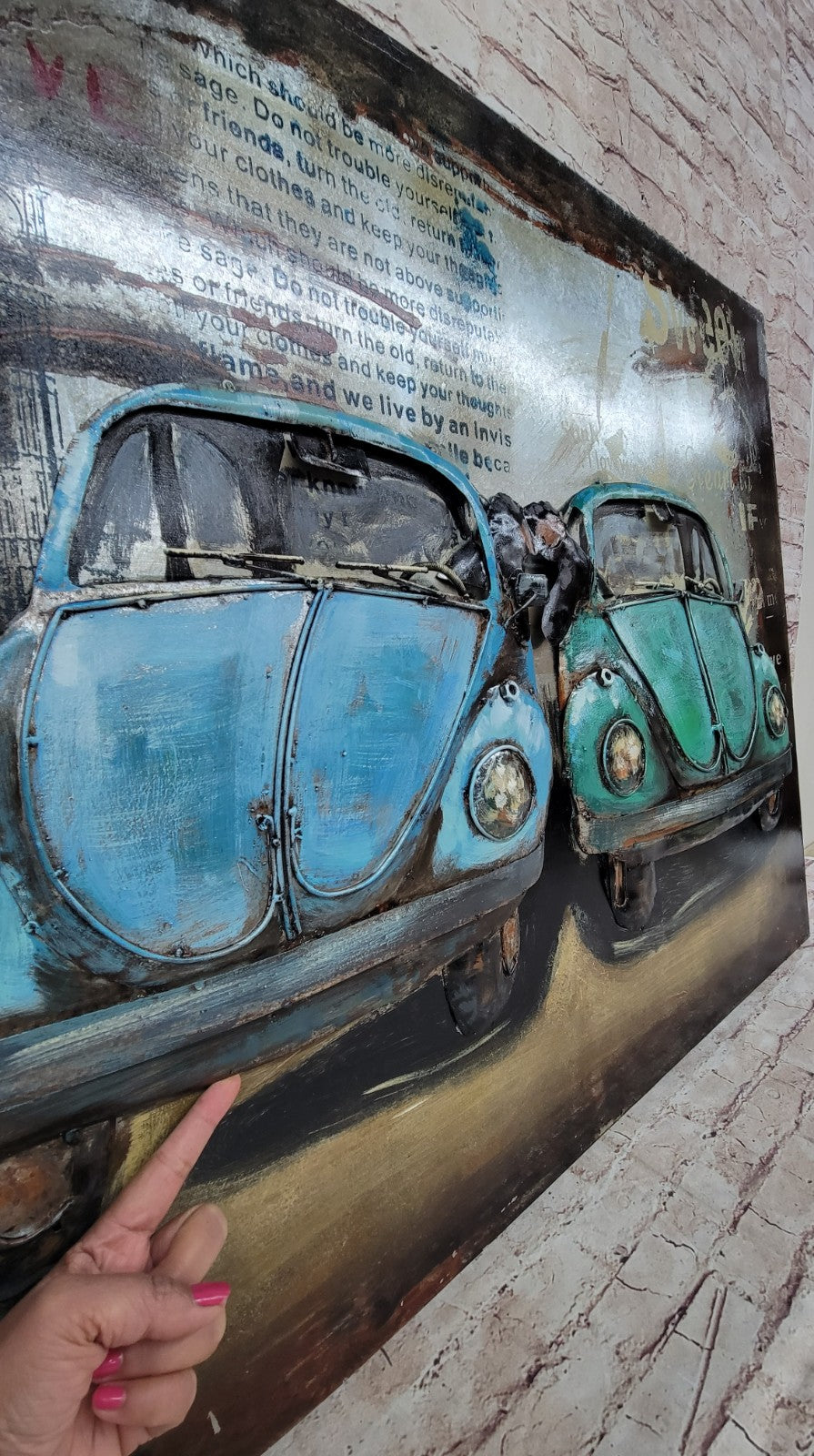 Volkswagen Beetle 3D German Automobile Metal Art Wall Decor