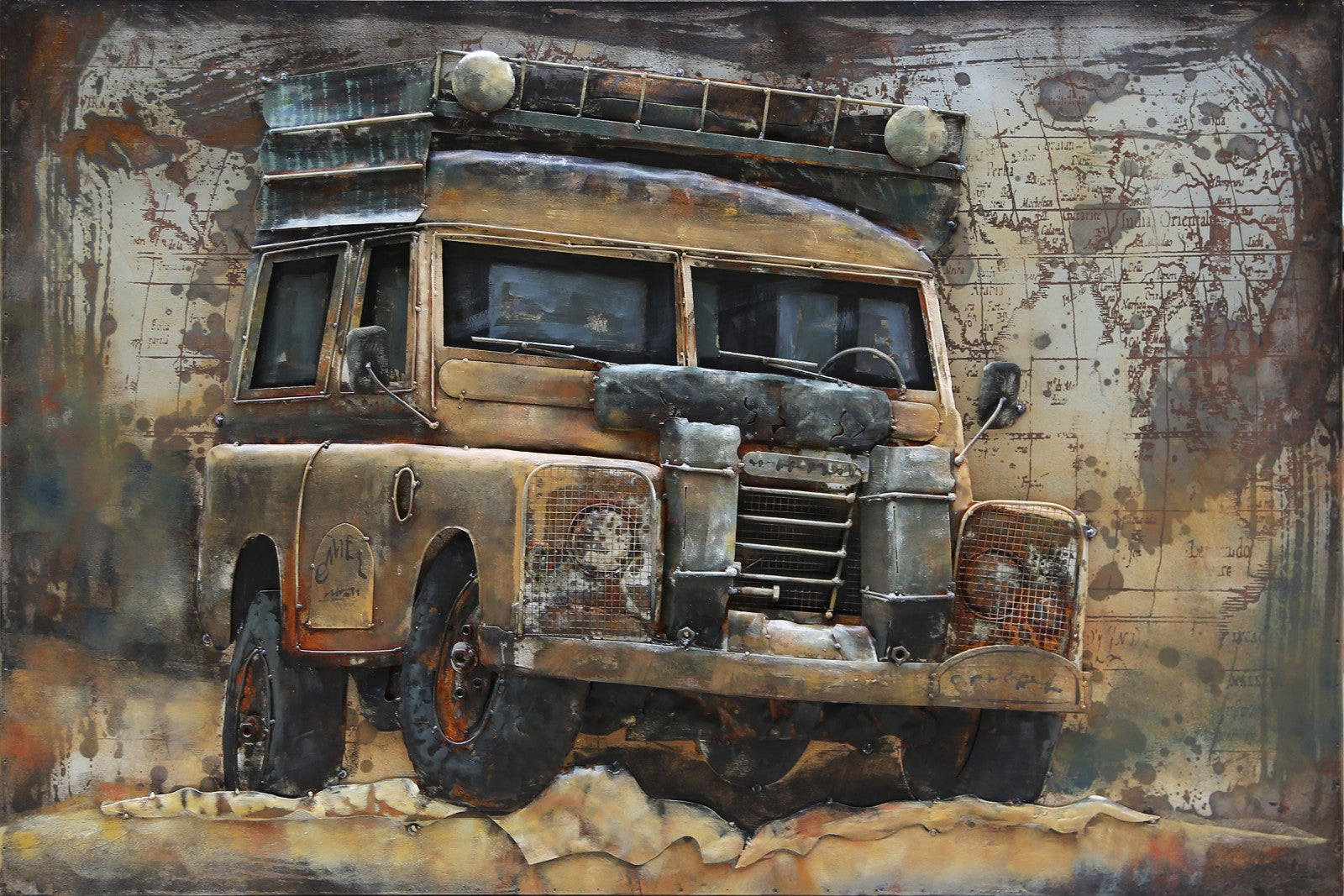 Original Land Rover Serie 2 Painting 3 Dimensional Home Office Decoration Sale