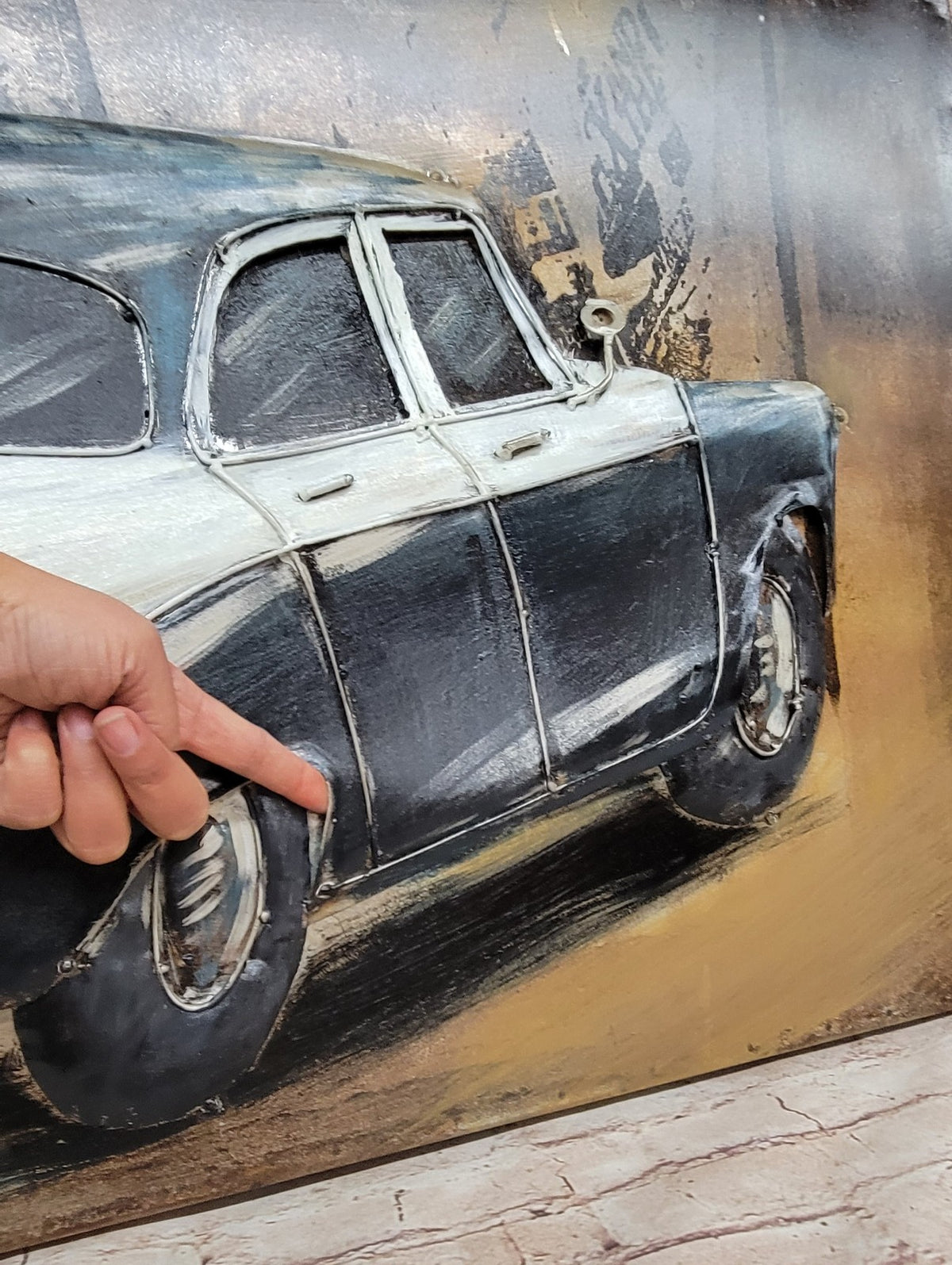 Rusty Canvas Wall Art: Old Var Drawing Paintings Metal 3D on Canvas Sale
