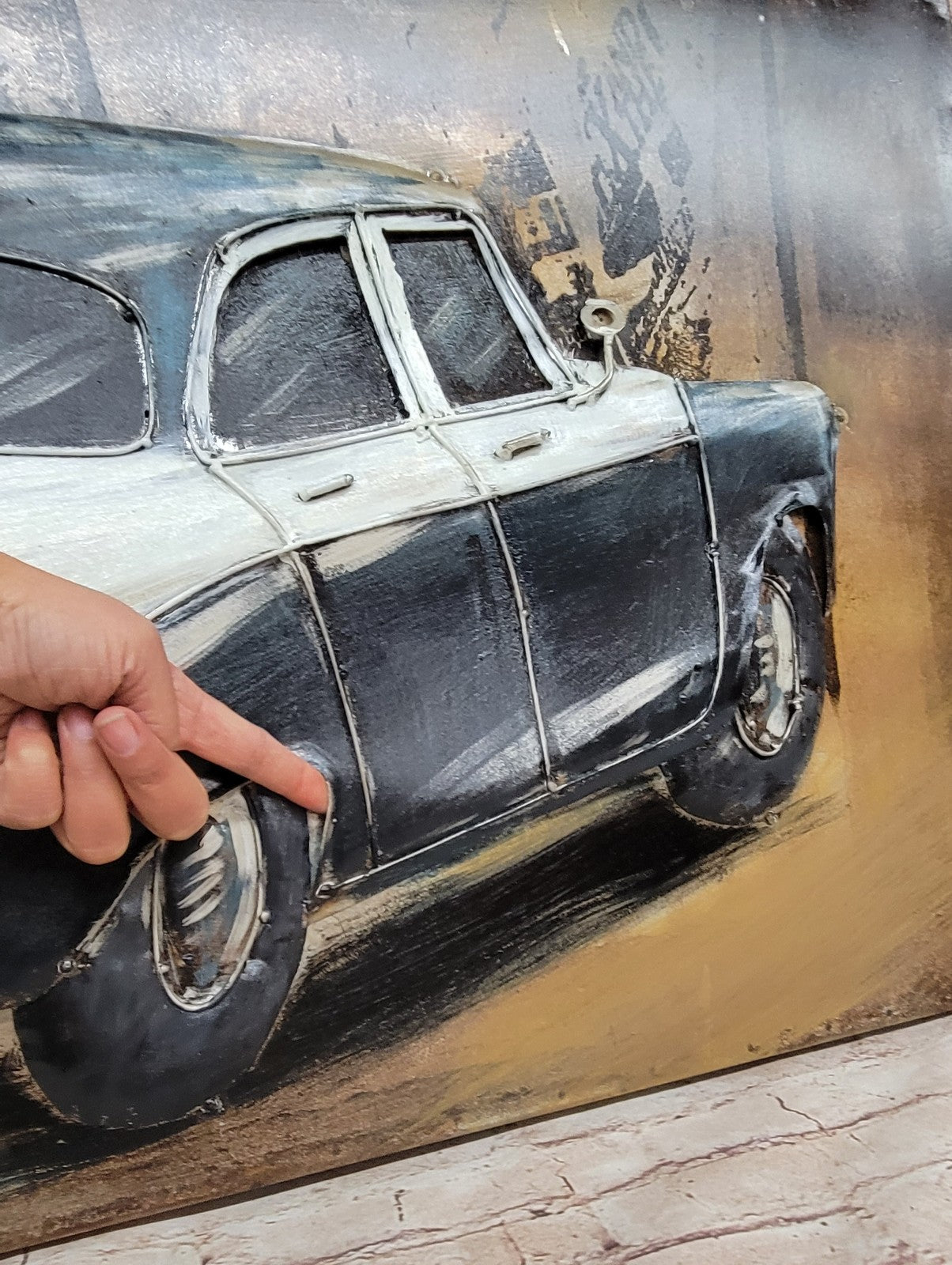 Rusty Canvas Wall Art: Old Var Drawing Paintings Metal 3D on Canvas Sale