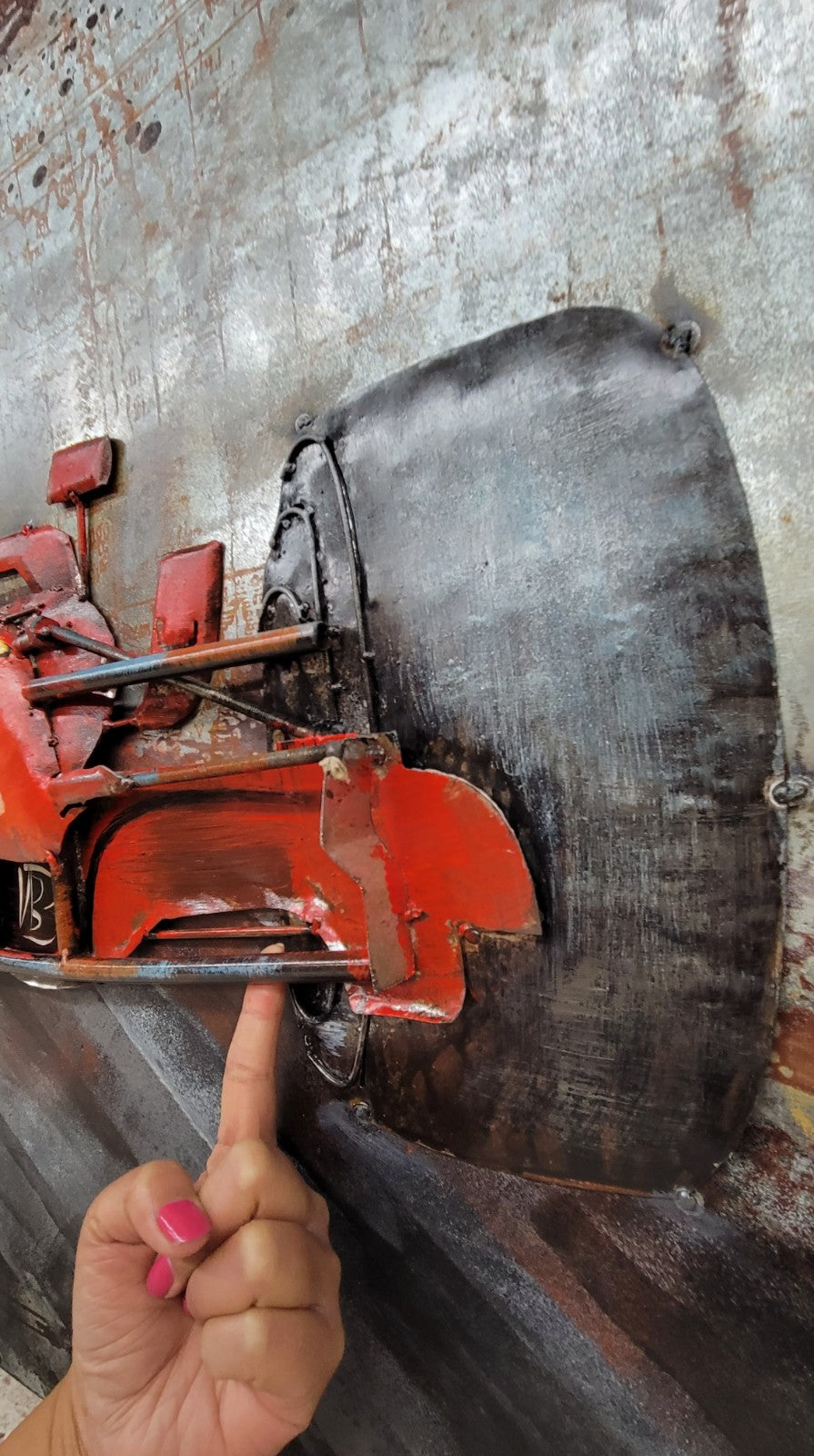 RACE CAR RACING PAINTINGS ORIGINAL 3-D ARTWORK METAL ON METAL OLI PAINTING ART