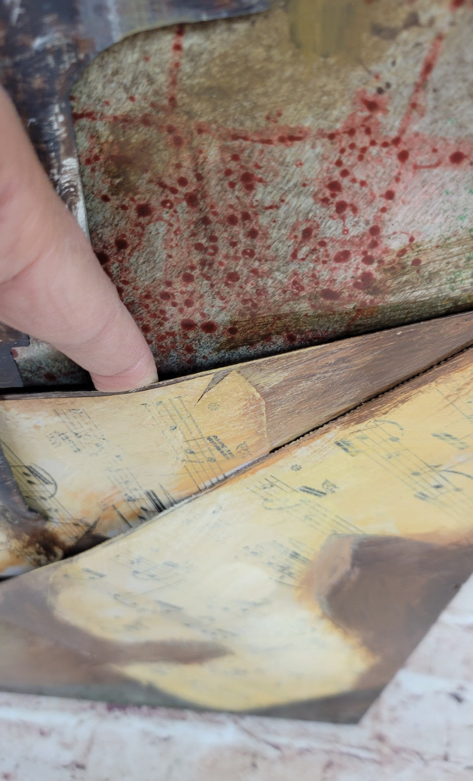 3D- Piano Oil Art Painting Piano Music Lover Perfect Gift Hand Made Artwork