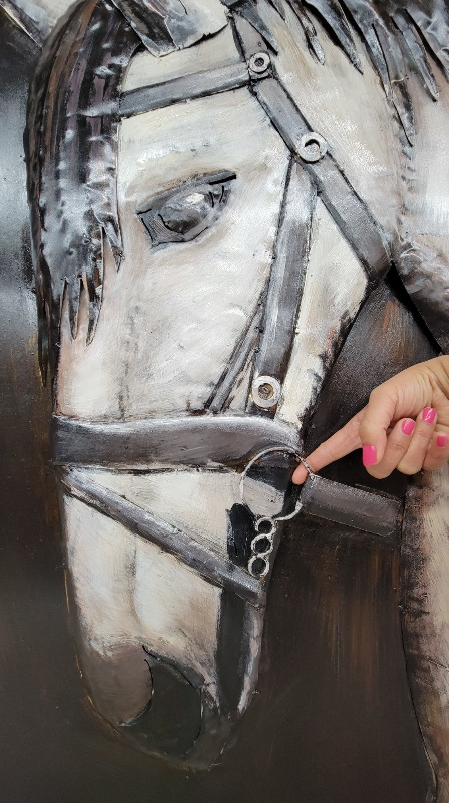 European Bronze Finery Golden Horse Hand Painted 3D Metal Wall Art Sale