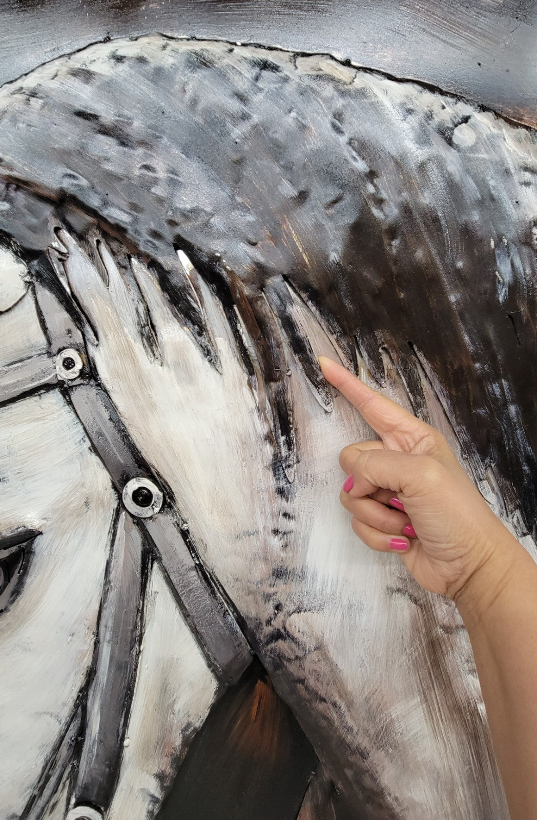 European Bronze Finery Golden Horse Hand Painted 3D Metal Wall Art Sale