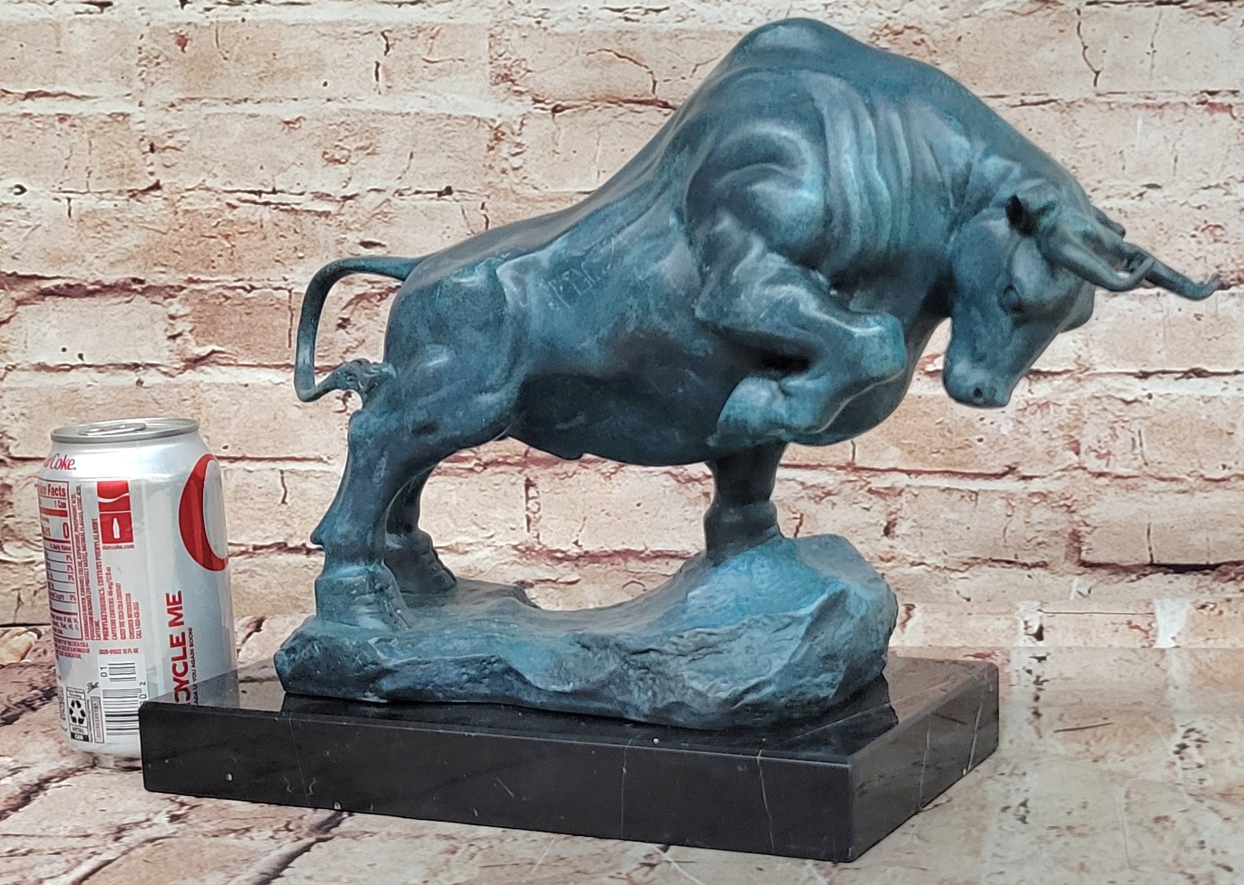 Collectible Stock Market Bull Statue with Special Patina by Milo Home Decor