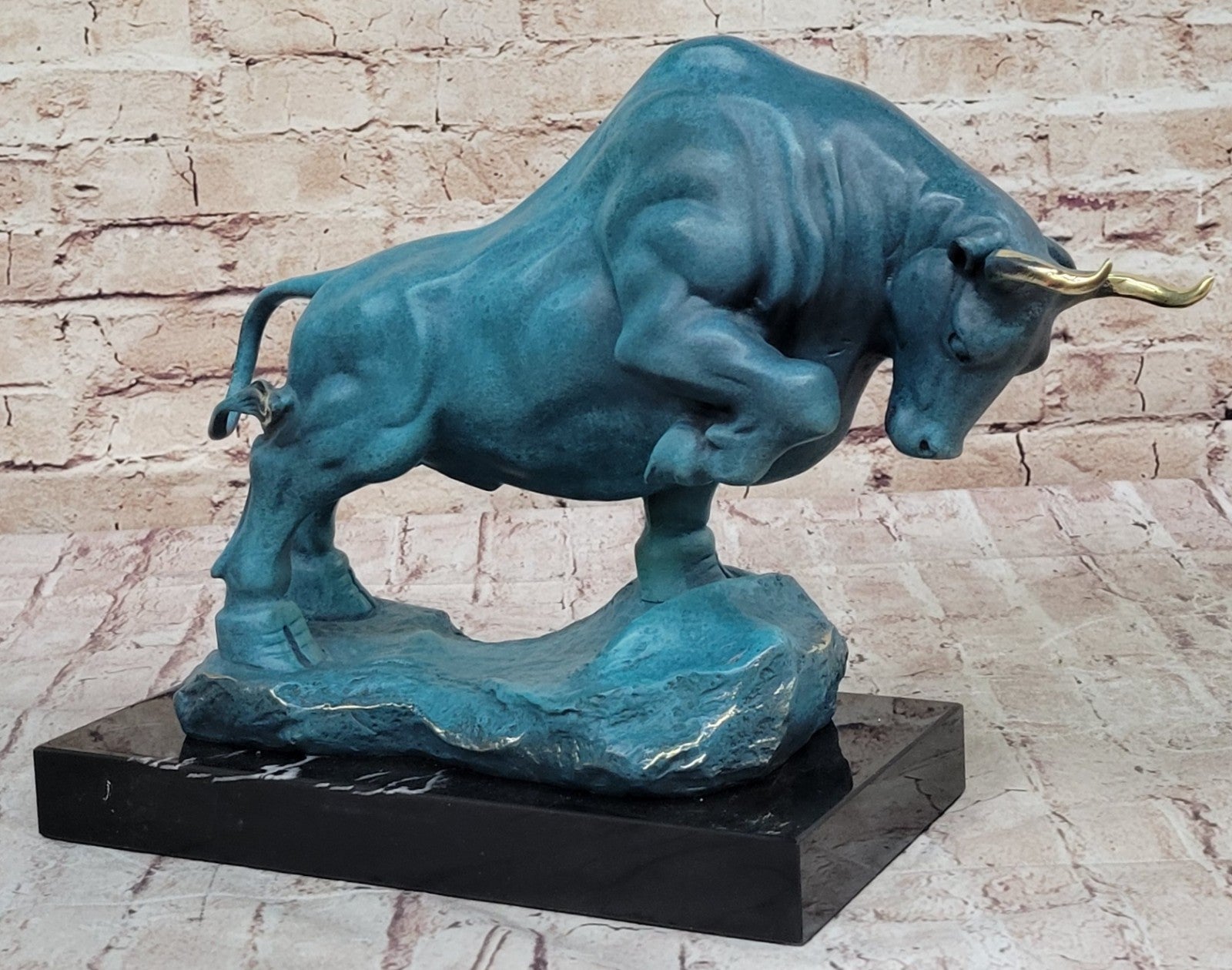Collectible Stock Market Bull Statue with Special Patina by Milo Home Decor