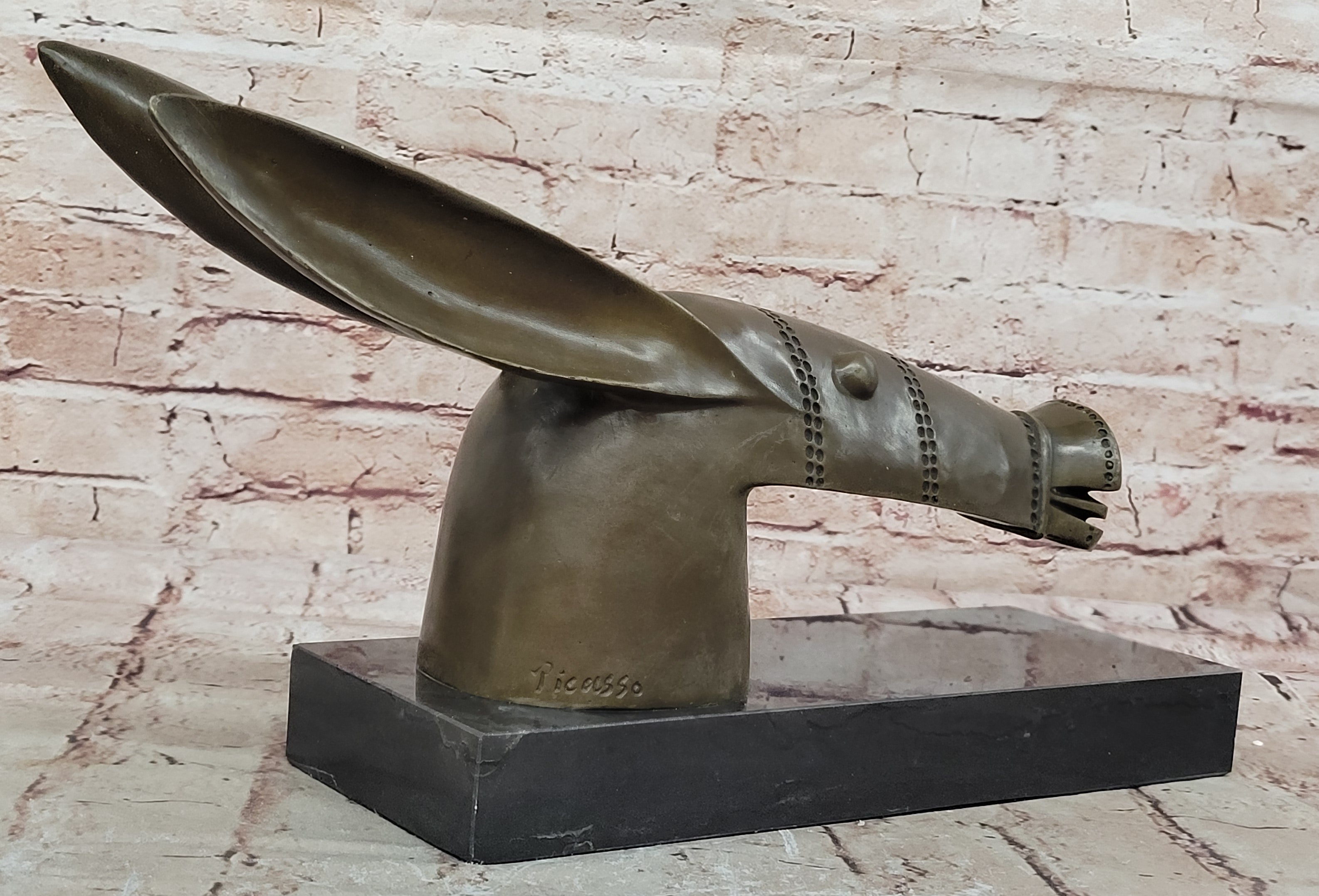 European Bronze Finery Picasso Donkey Hand Made by Lost Wax Method Statue