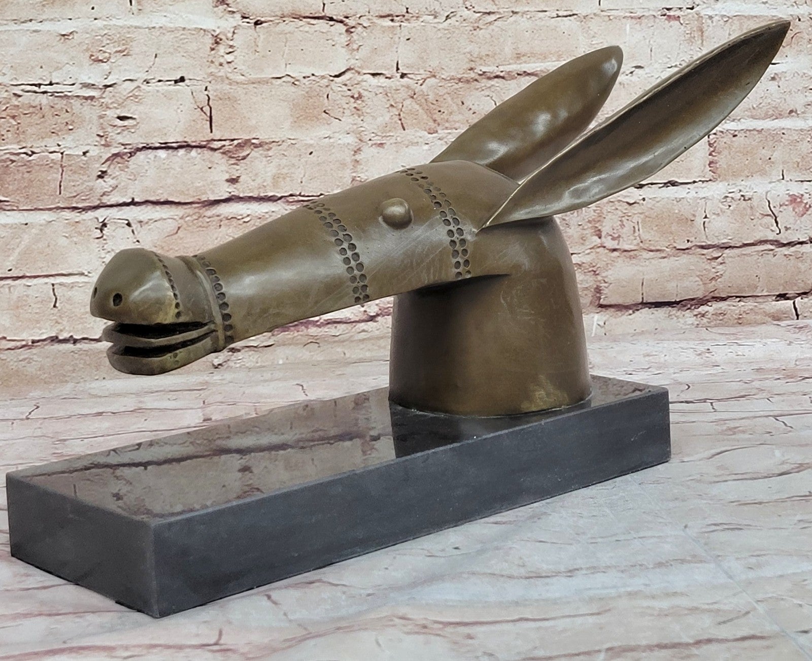 European Bronze Finery Picasso Donkey Hand Made by Lost Wax Method Statue