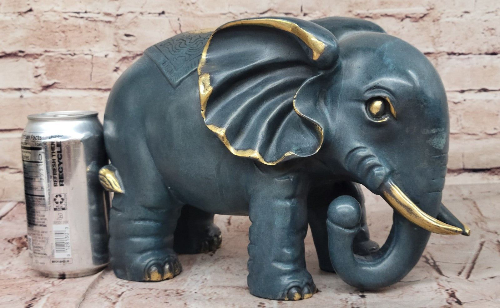 Fengshui Bronze Sculpture Statue of Elephant Auspicious Decor Home Office Gift