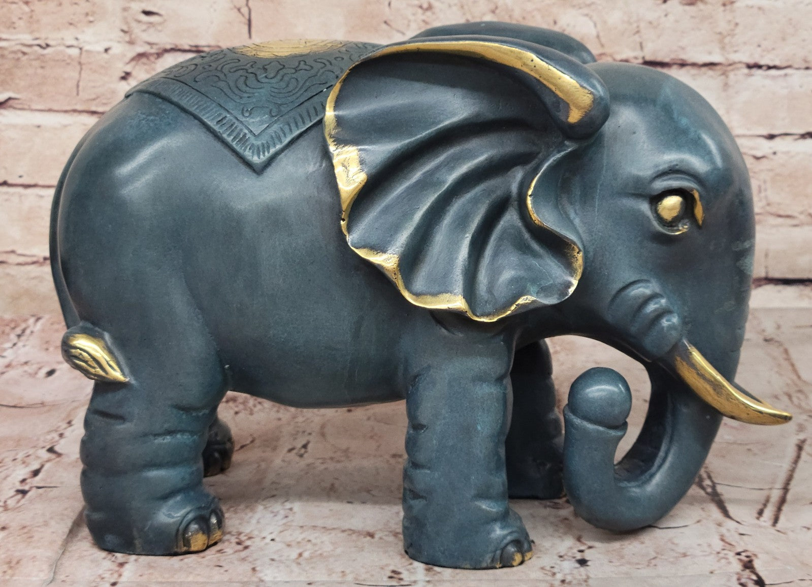 Fengshui Bronze Sculpture Statue of Elephant Auspicious Decor Home Office Gift