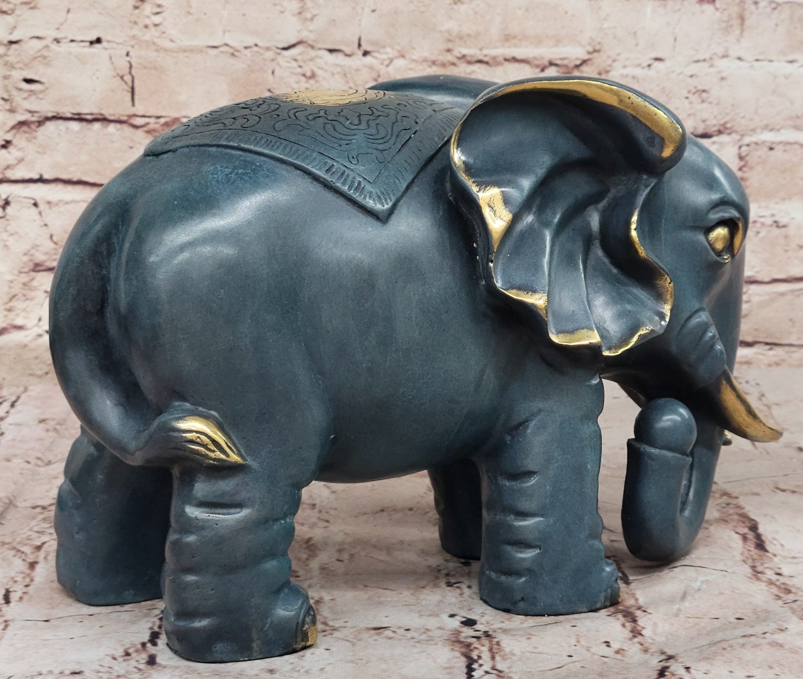 Fengshui Bronze Sculpture Statue of Elephant Auspicious Decor Home Office Gift
