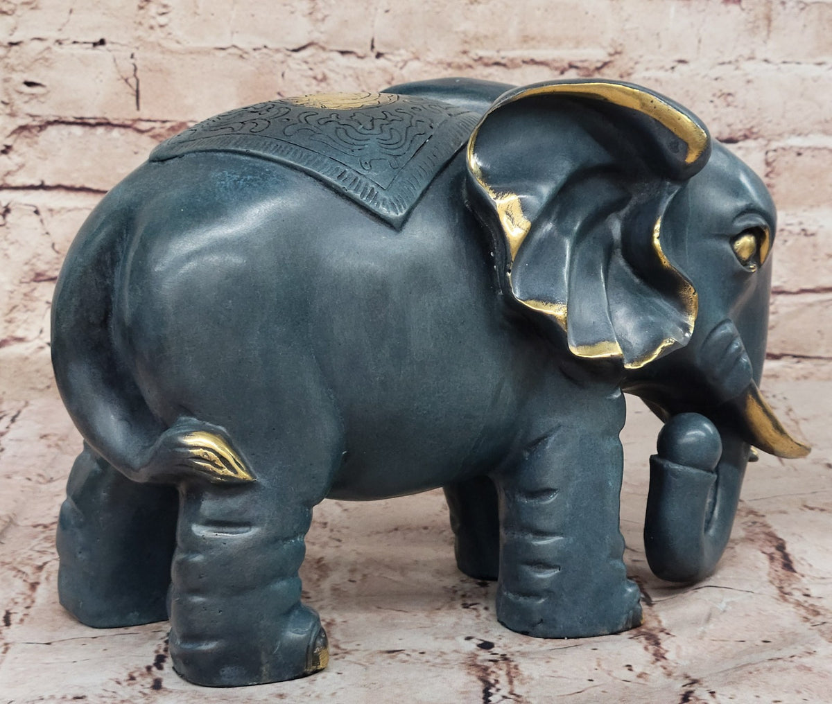 Fengshui Bronze Sculpture Statue of Elephant Auspicious Decor Home Office Gift