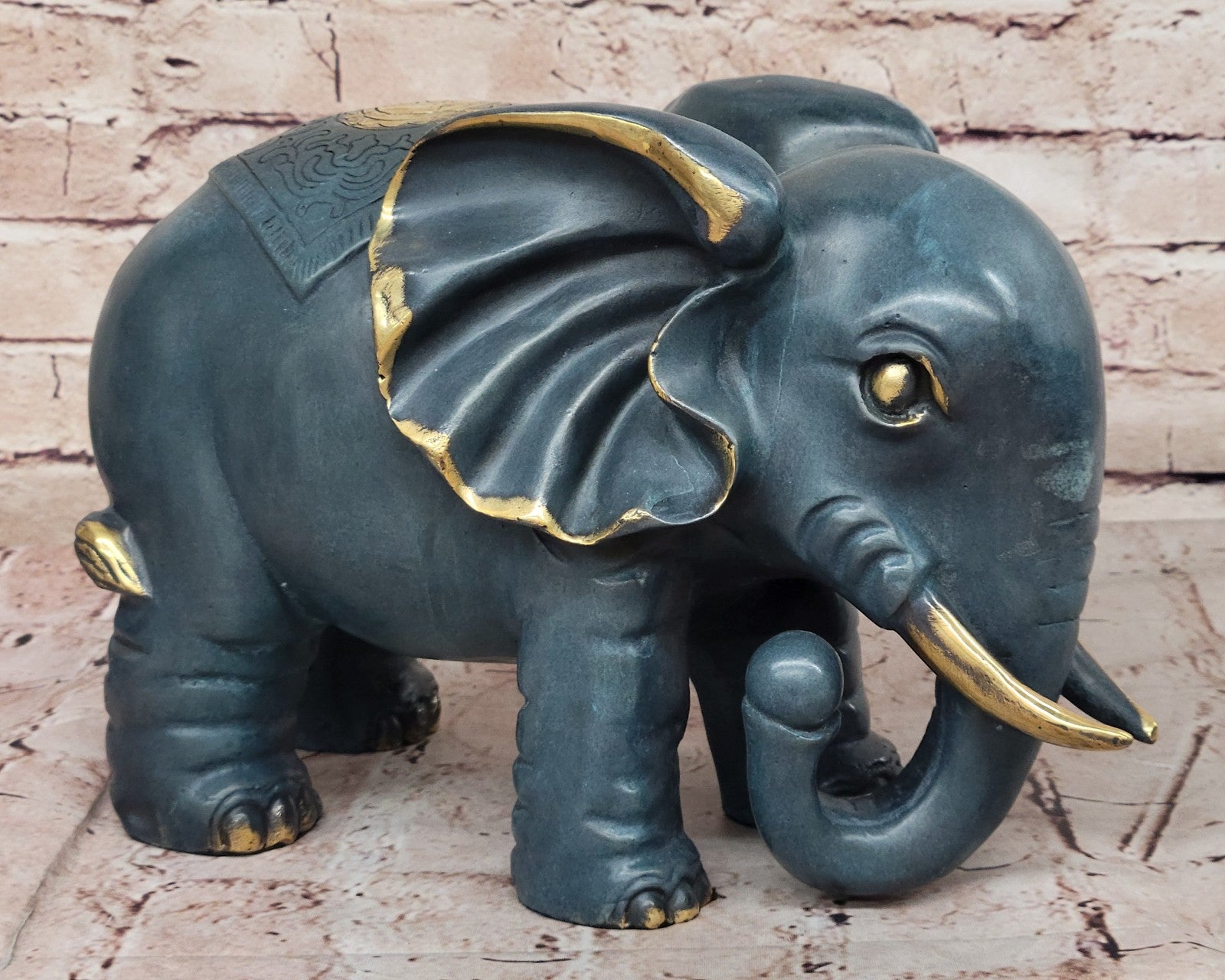Fengshui Bronze Sculpture Statue of Elephant Auspicious Decor Home Office Gift