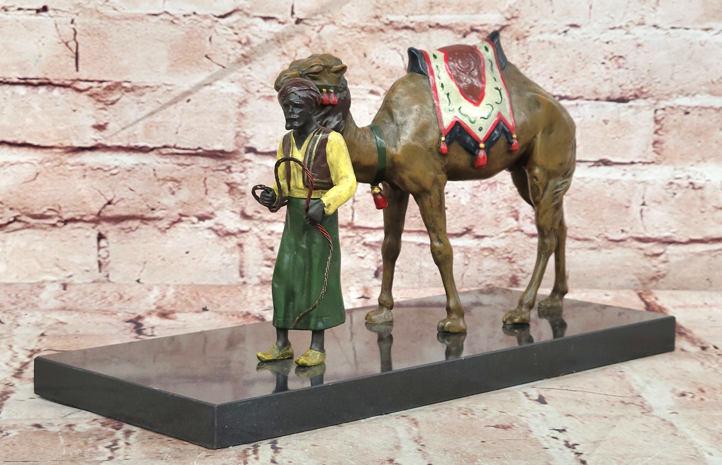 Franz Bergman Bronze Camel Rider Figurine Oriental Scene Fine Art Collectible Statue