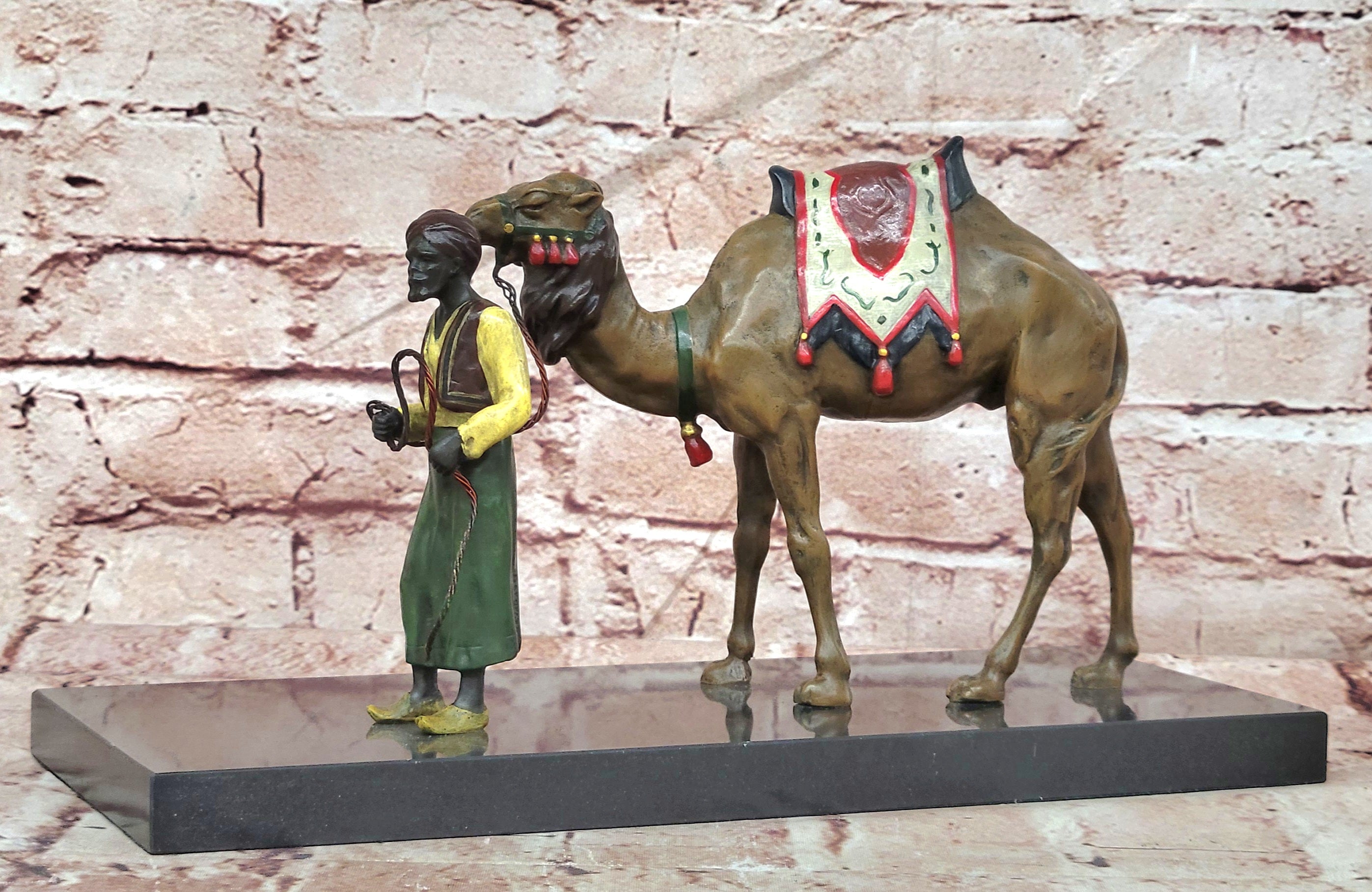 Franz Bergman Bronze Camel Rider Figurine Oriental Scene Fine Art Collectible Statue