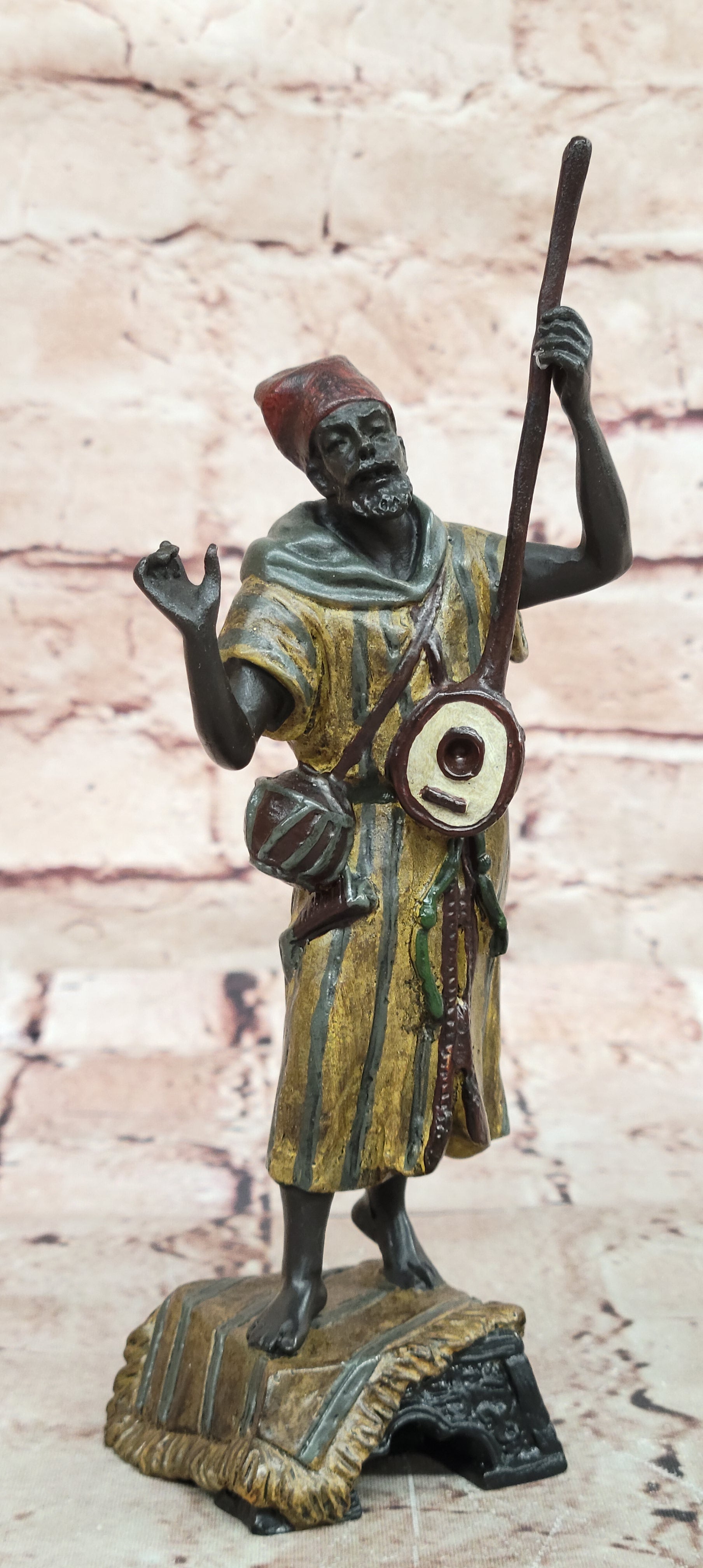 Hot Cast Cold Painted Austrian Musician Sculpture Collectible Artwork Art