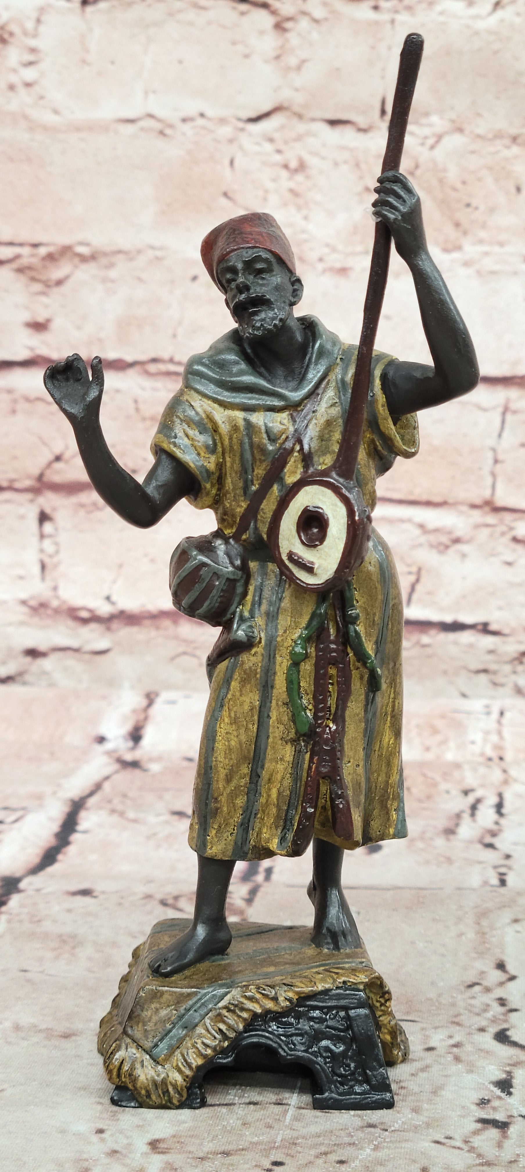 Hot Cast Cold Painted Austrian Musician Sculpture Collectible Artwork Art