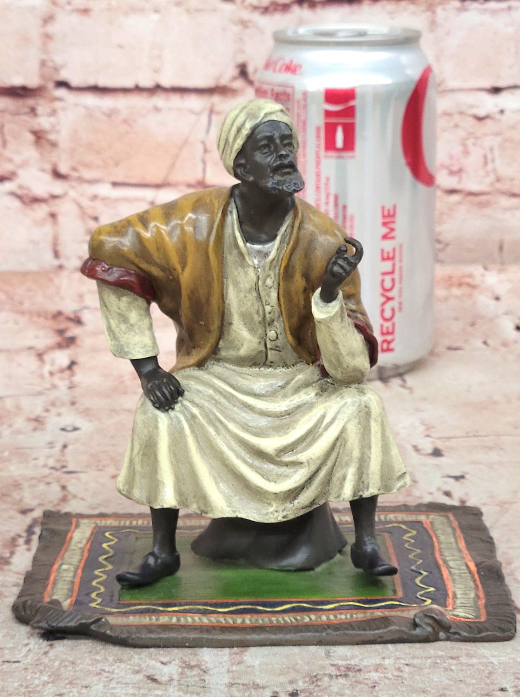 Bergman Austrian Bronze Oriental Merchant Figurine Cold Painted Fine Art Decor