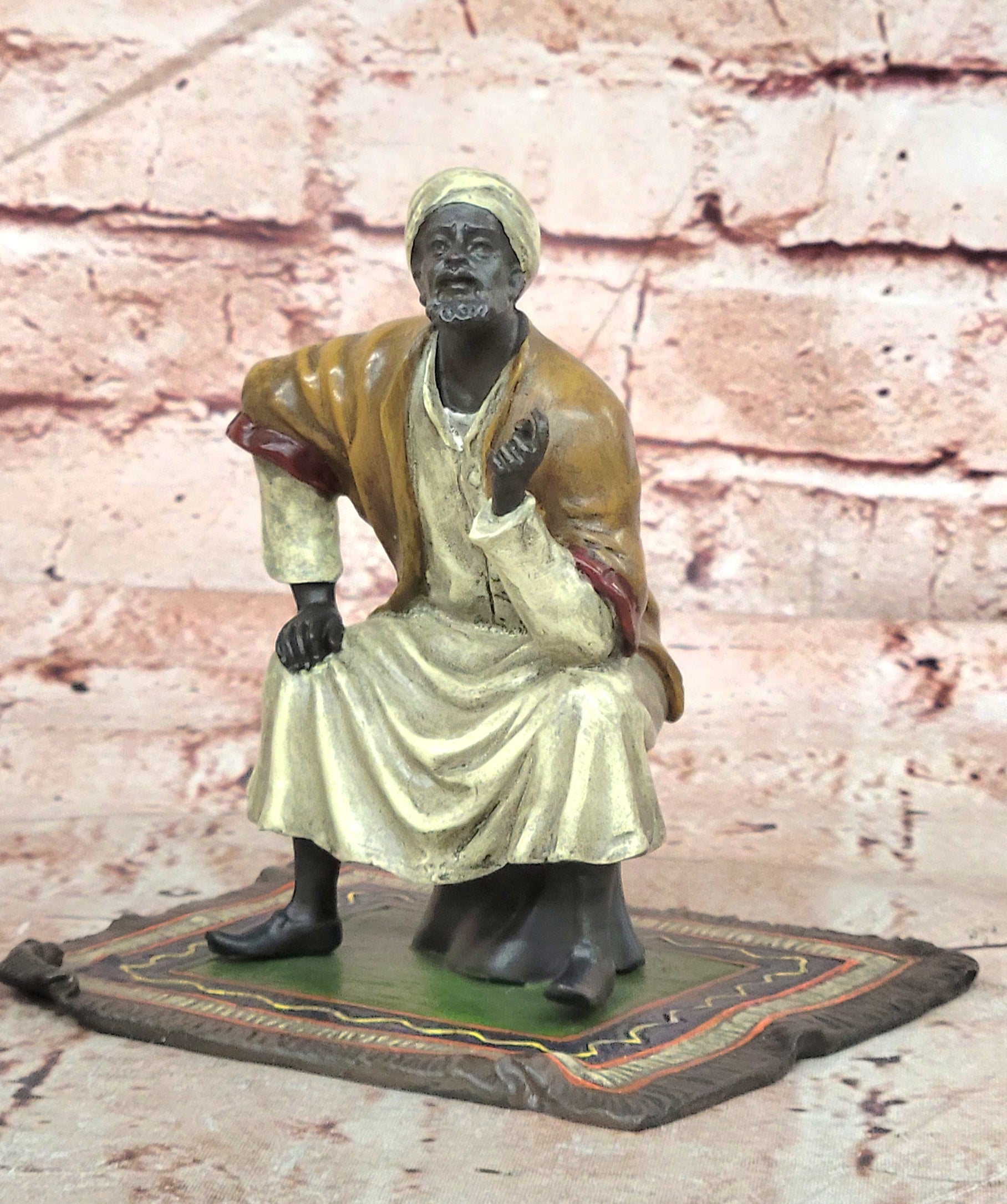 Bergman Austrian Bronze Oriental Merchant Figurine Cold Painted Fine Art Decor