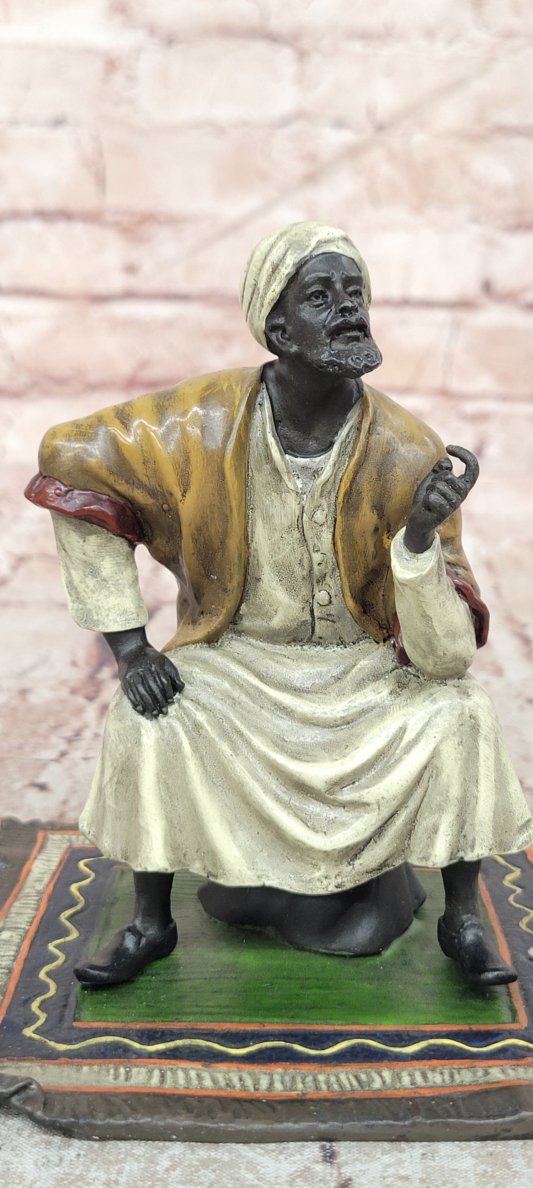 Bergman Austrian Bronze Oriental Merchant Figurine Cold Painted Fine Art Decor
