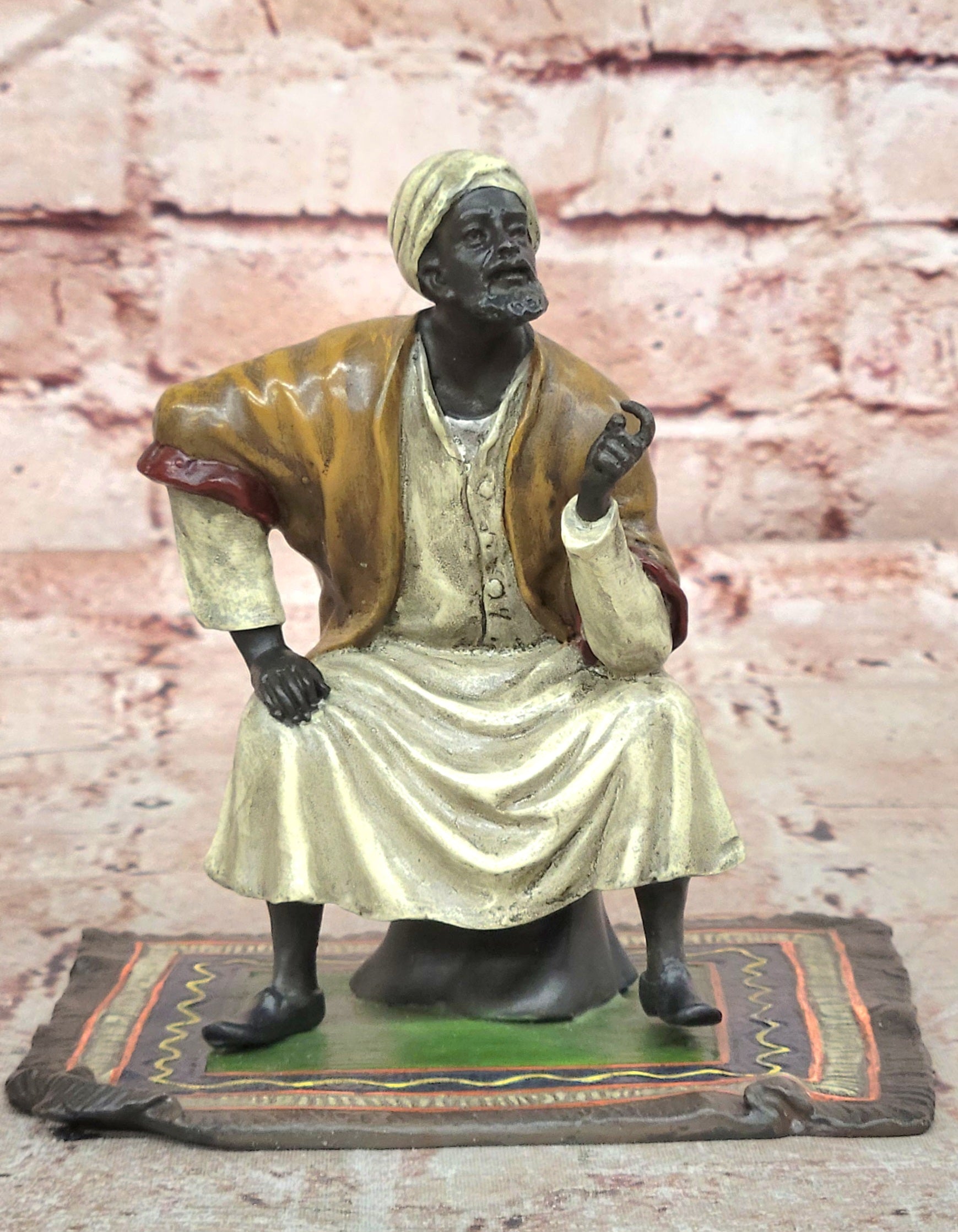 Bergman Austrian Bronze Oriental Merchant Figurine Cold Painted Fine Art Decor