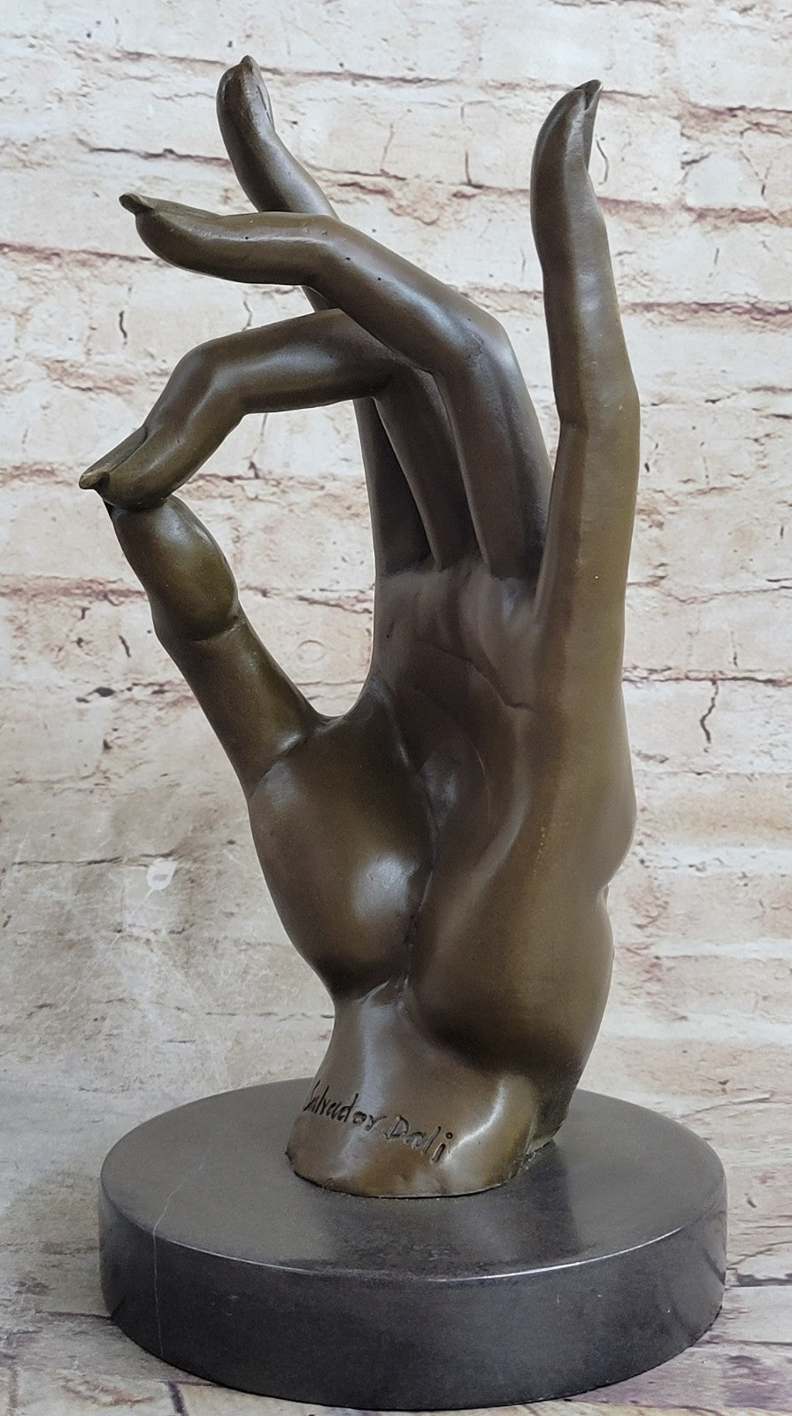 SALVADOR DALI ¨LARGE HAND BRONZE SCULPTURE SIGNED &SEALED FIGURINE FIGURE GIFT
