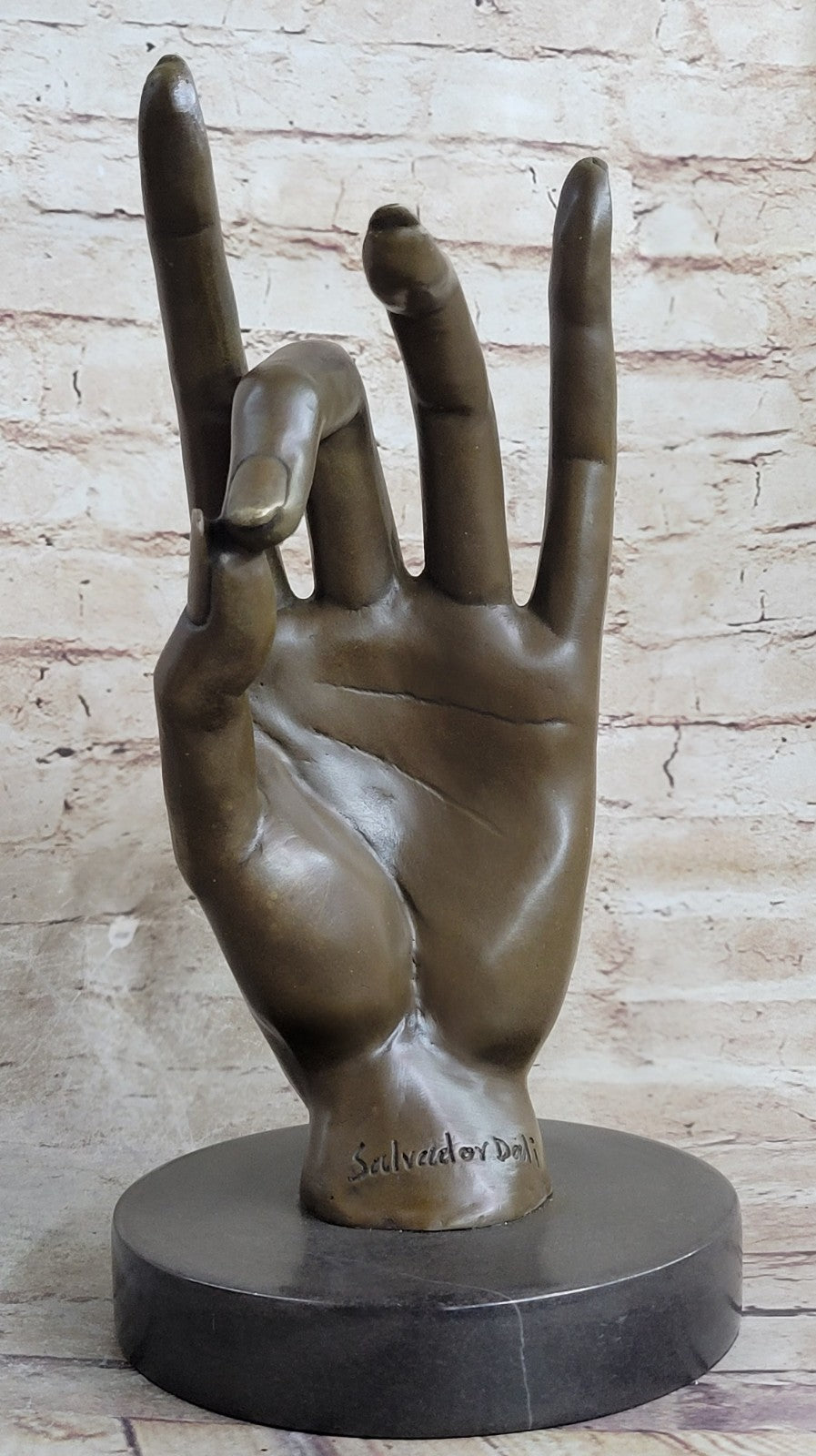 SALVADOR DALI ¨LARGE HAND BRONZE SCULPTURE SIGNED &SEALED FIGURINE FIGURE GIFT