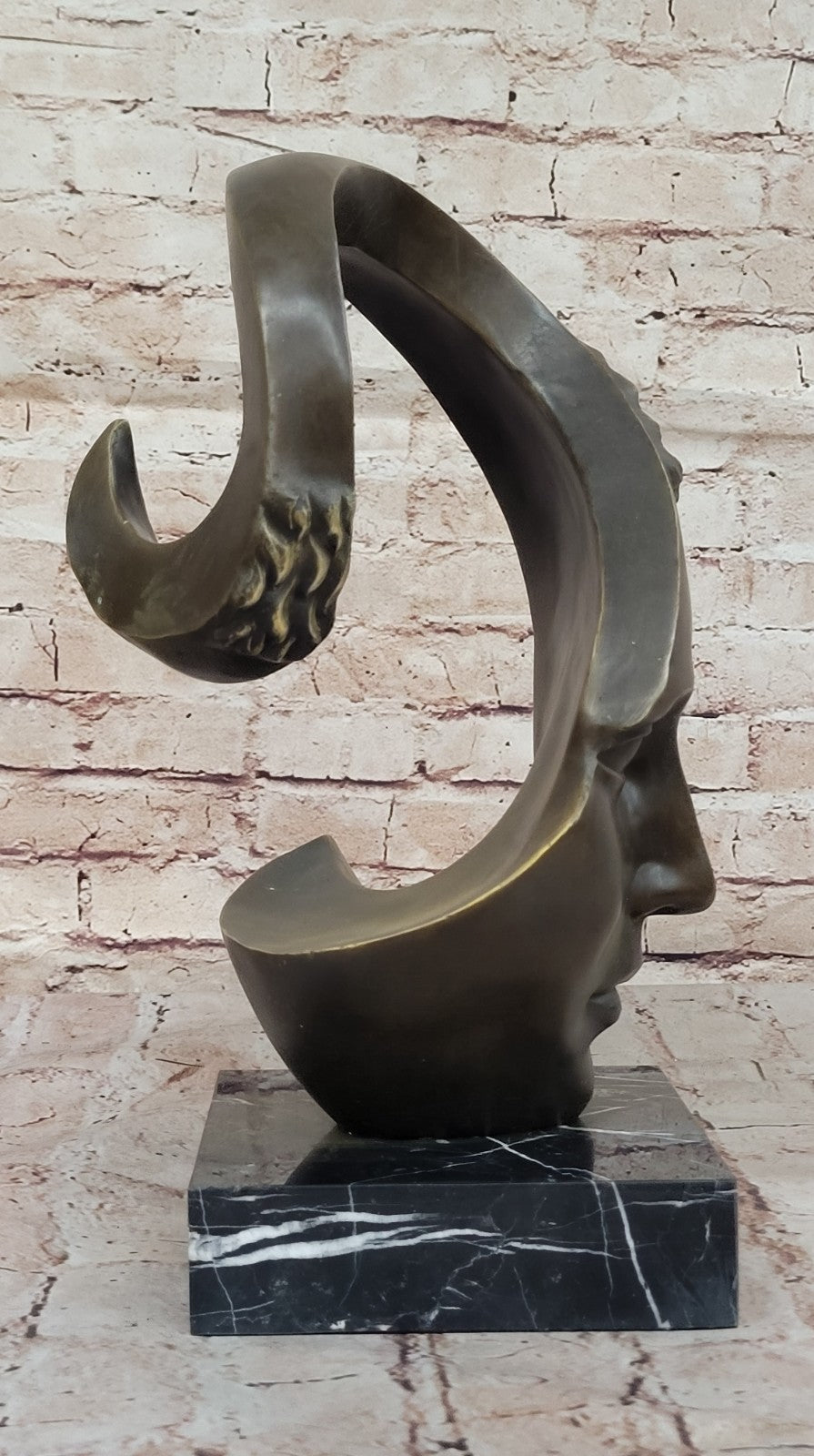 Bronze abstract statue Male Dali head bronze sculpture people face 100% bronze