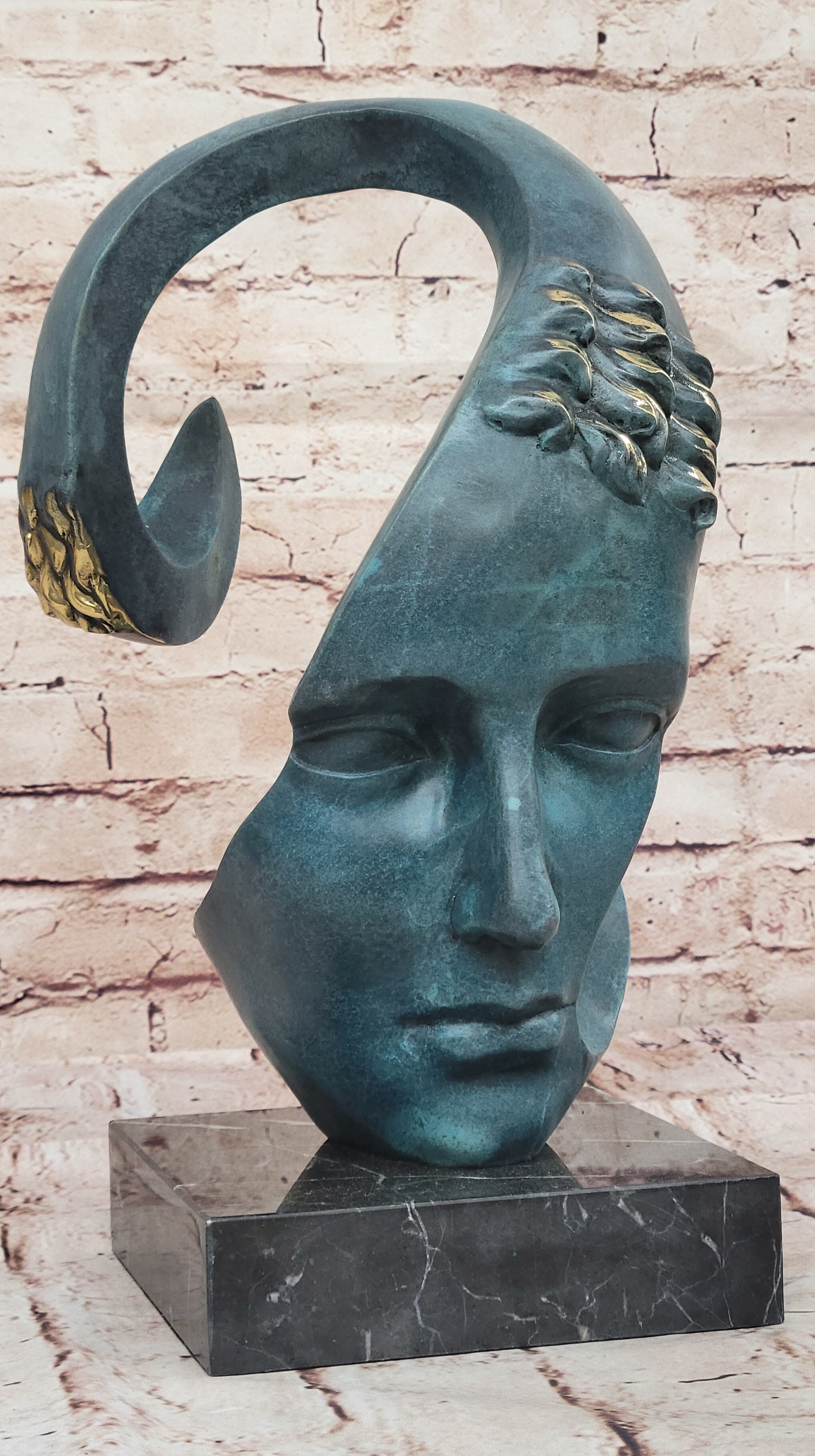 Bronze Sculpture Statue Salvador Dali Face Mask Special Edition SIGNED Sealed