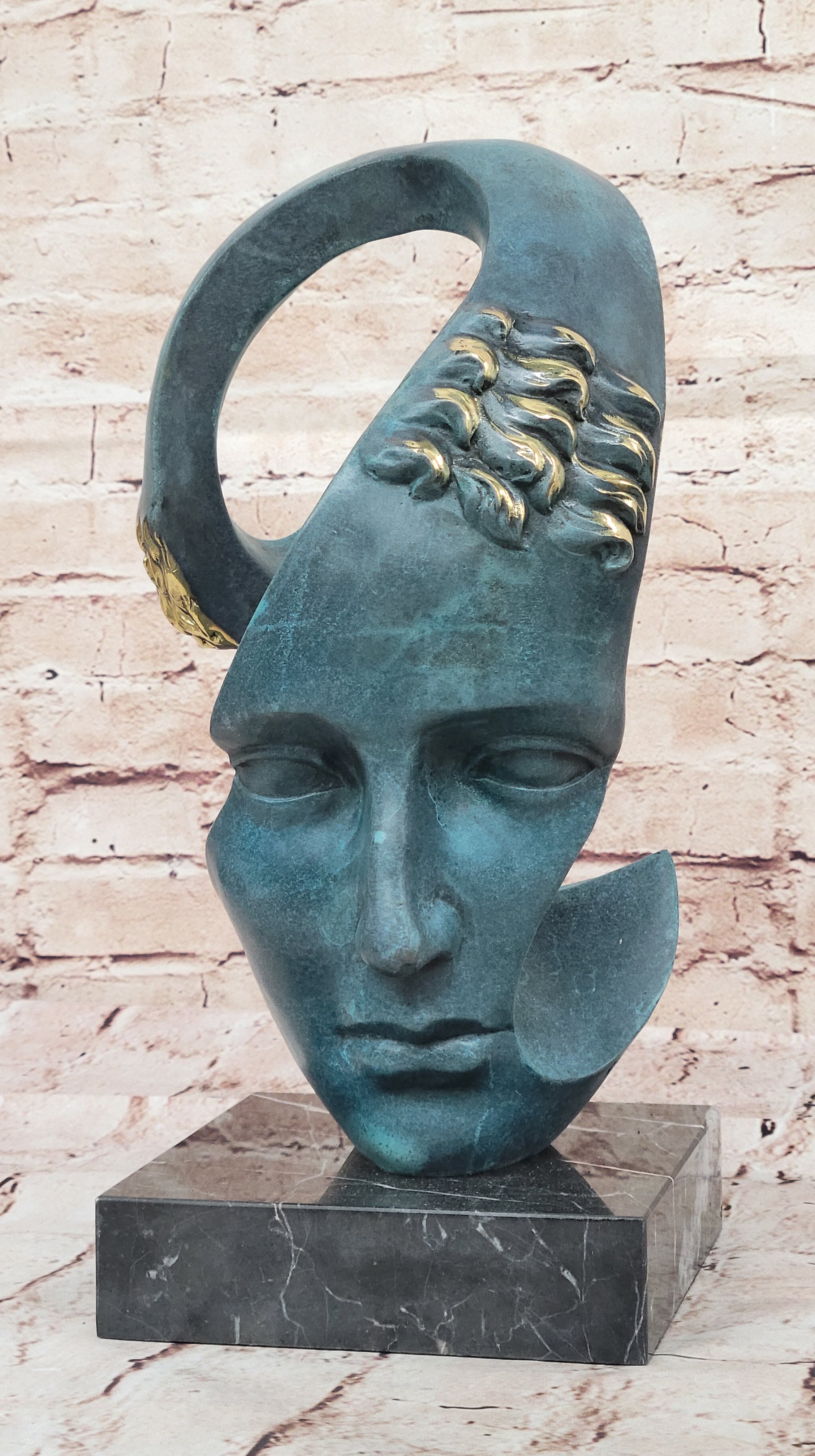 Bronze Sculpture Statue Salvador Dali Face Mask Special Edition SIGNED Sealed