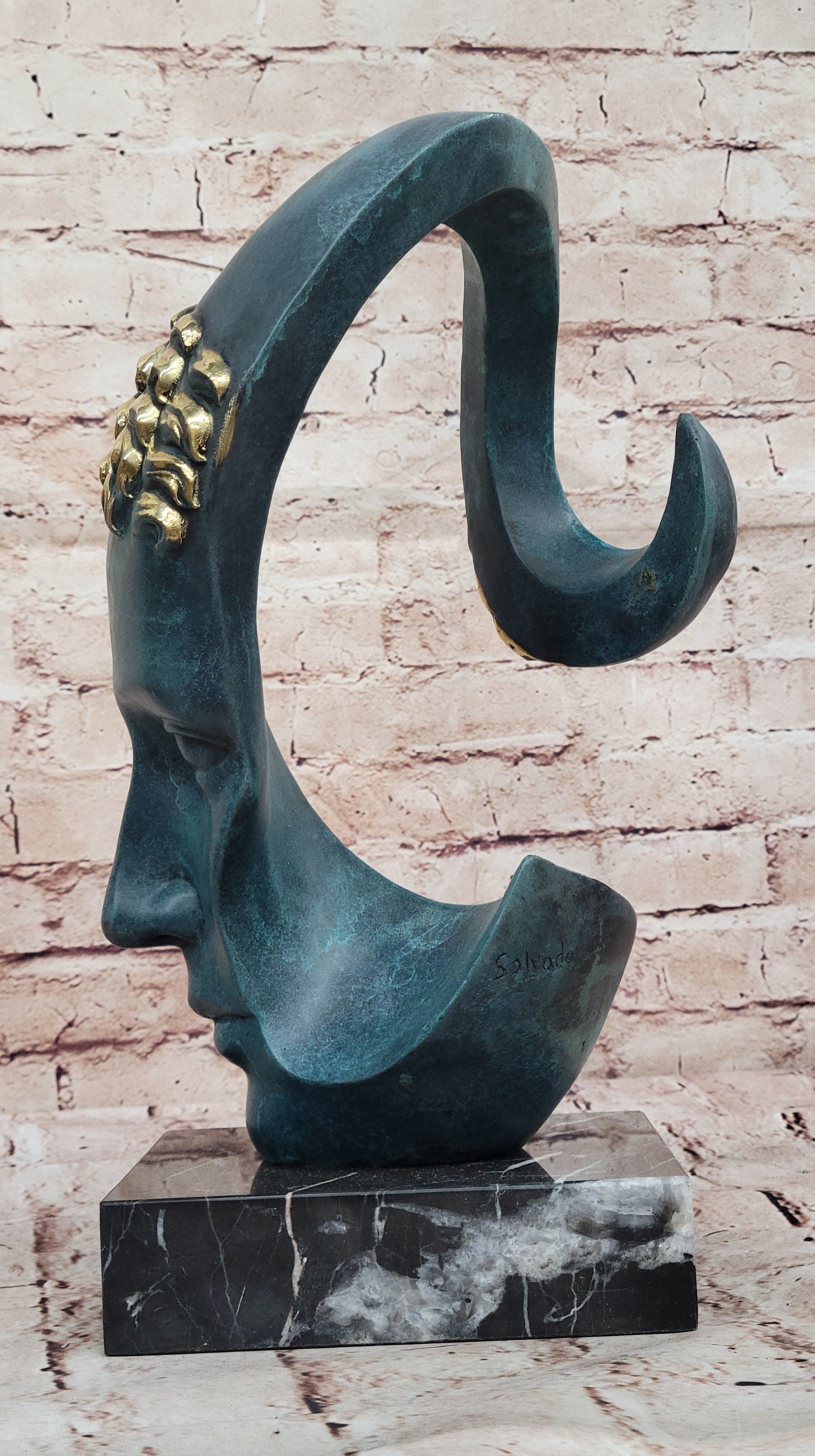 Bronze Sculpture Statue Salvador Dali Face Mask Special Edition SIGNED Sealed