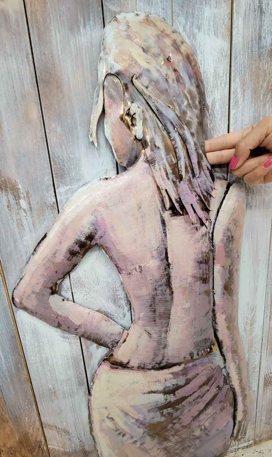 Buy Nude Woman 3D Metal Wall Sculpture – Modern Contemporary Home & Office Art