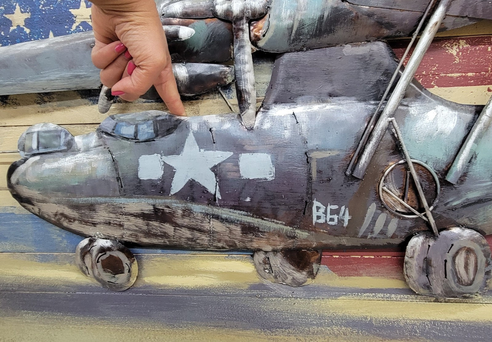 Buy Customer’s Favorite 3D Galvanized Metal Airplane Wall Art – Unique Industrial Home Décor on Sale