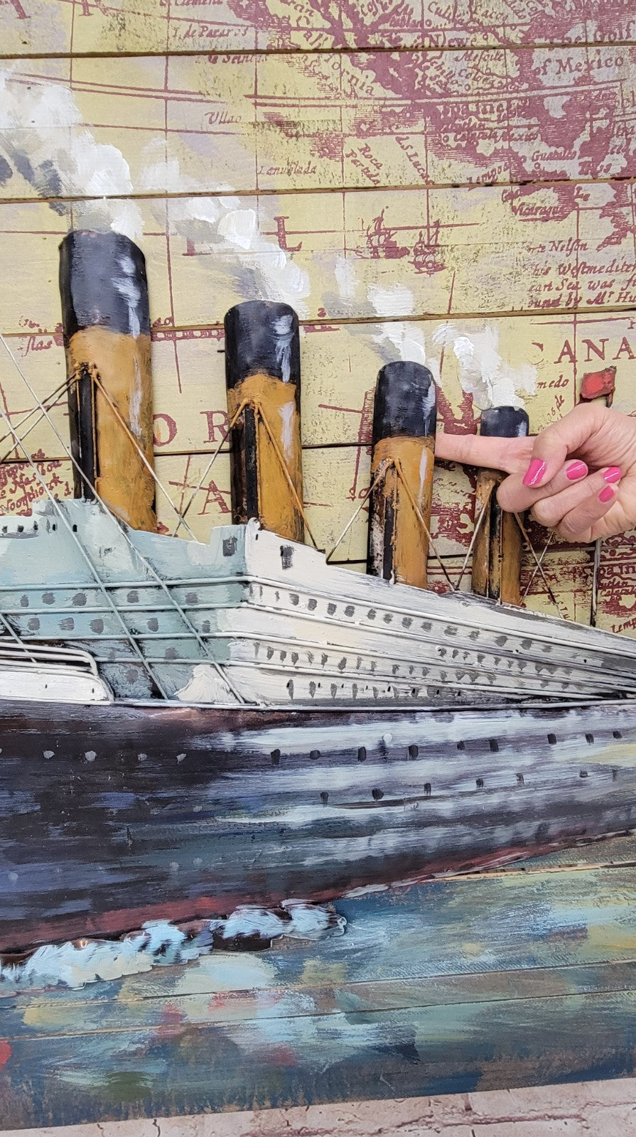 American 3D Metal Art - 100% Handmade Metal Unique Wall Art - Stereo-graph Oil Painting