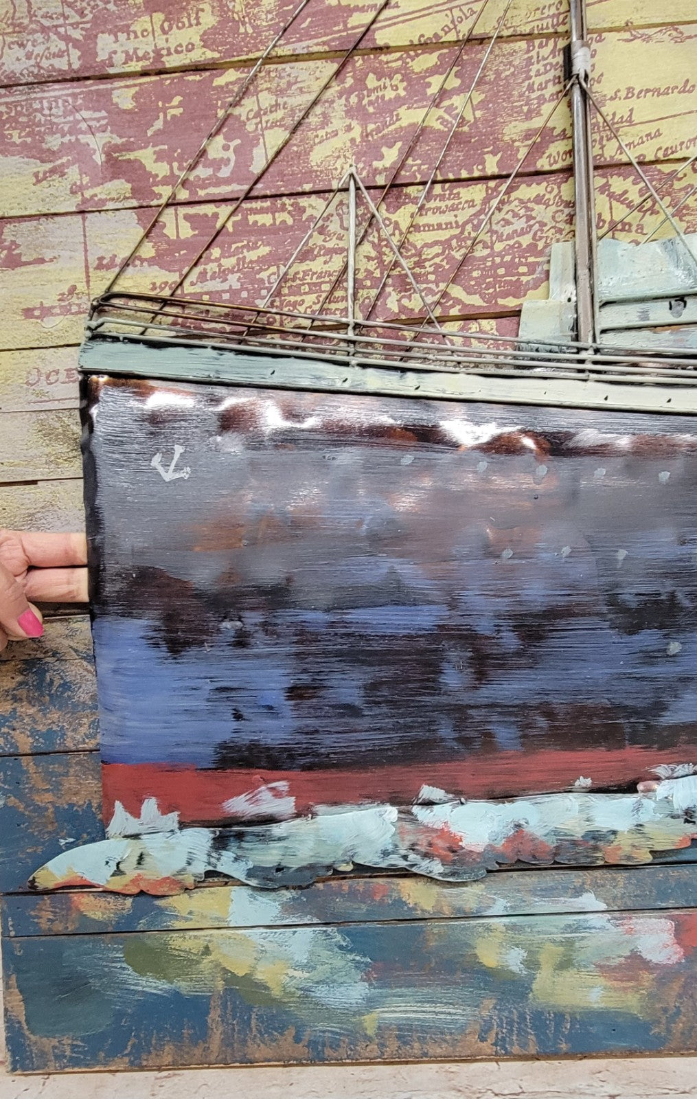 American 3D Metal Art - 100% Handmade Metal Unique Wall Art - Stereo-graph Oil Painting