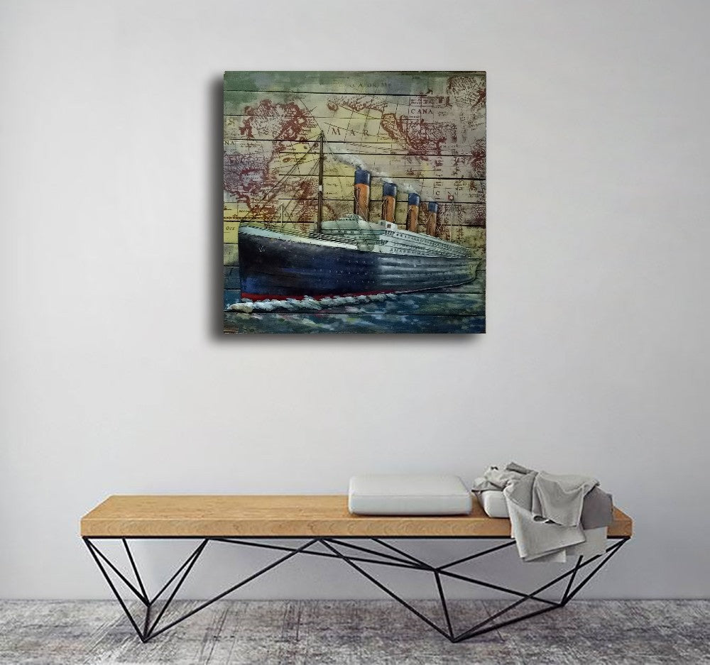 American 3D Metal Art - 100% Handmade Metal Unique Wall Art - Stereo-graph Oil Painting