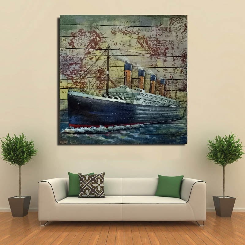 American 3D Metal Art - 100% Handmade Metal Unique Wall Art - Stereo-graph Oil Painting