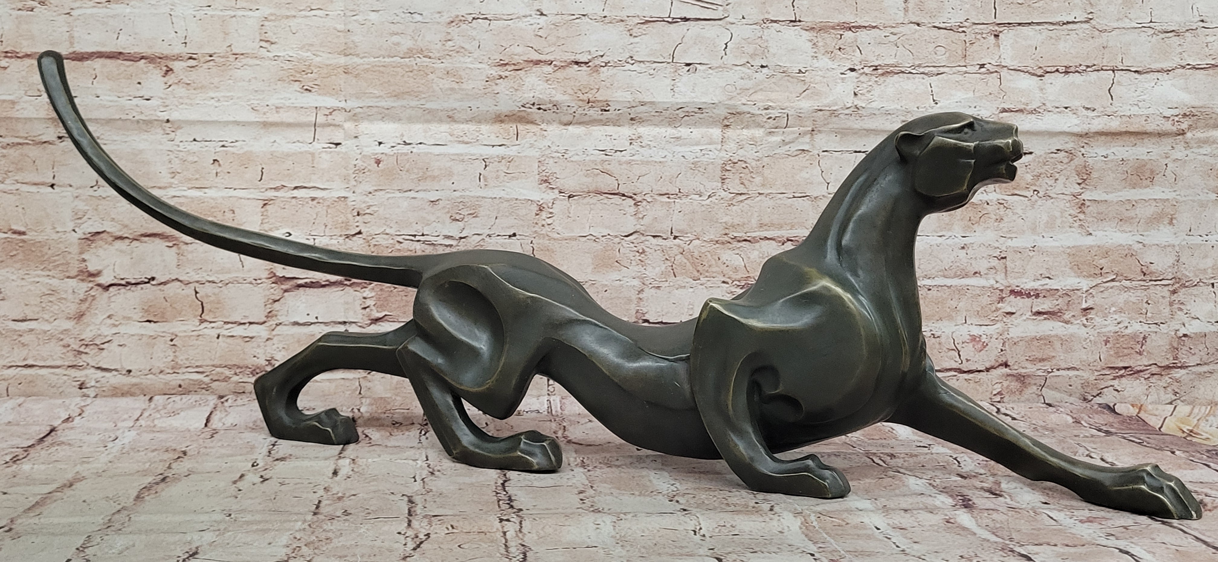 Williams Panther Bronze Sculpture Statue Abstract Animal Home Office Decoration