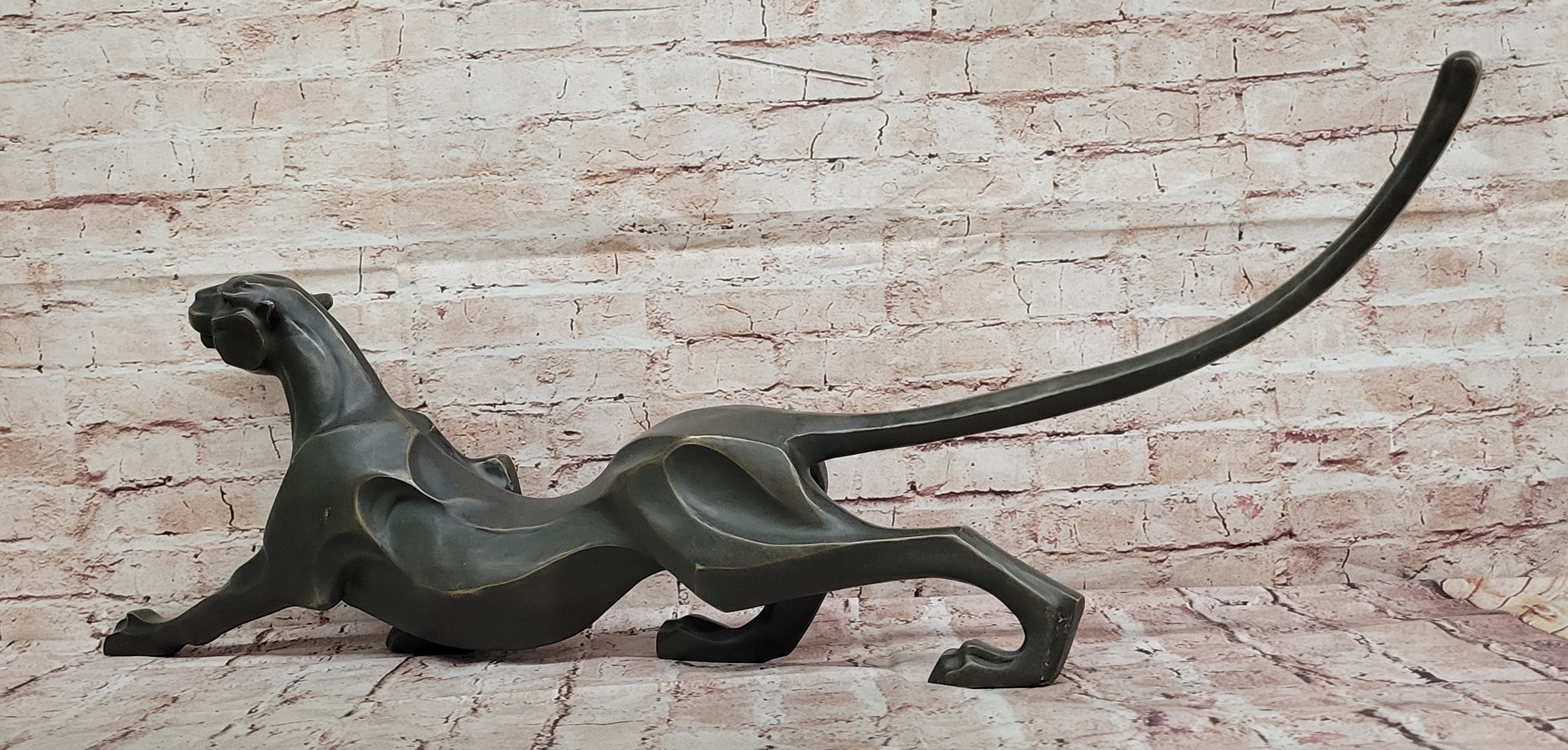 Williams Panther Bronze Sculpture Statue Abstract Animal Home Office Decoration