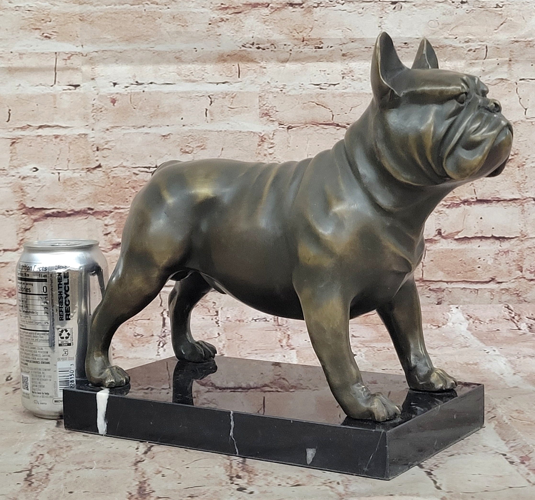 M. Lopez Bronze Pitbull Dog Statue Sculpture Museum Quality Animal Artwork Home