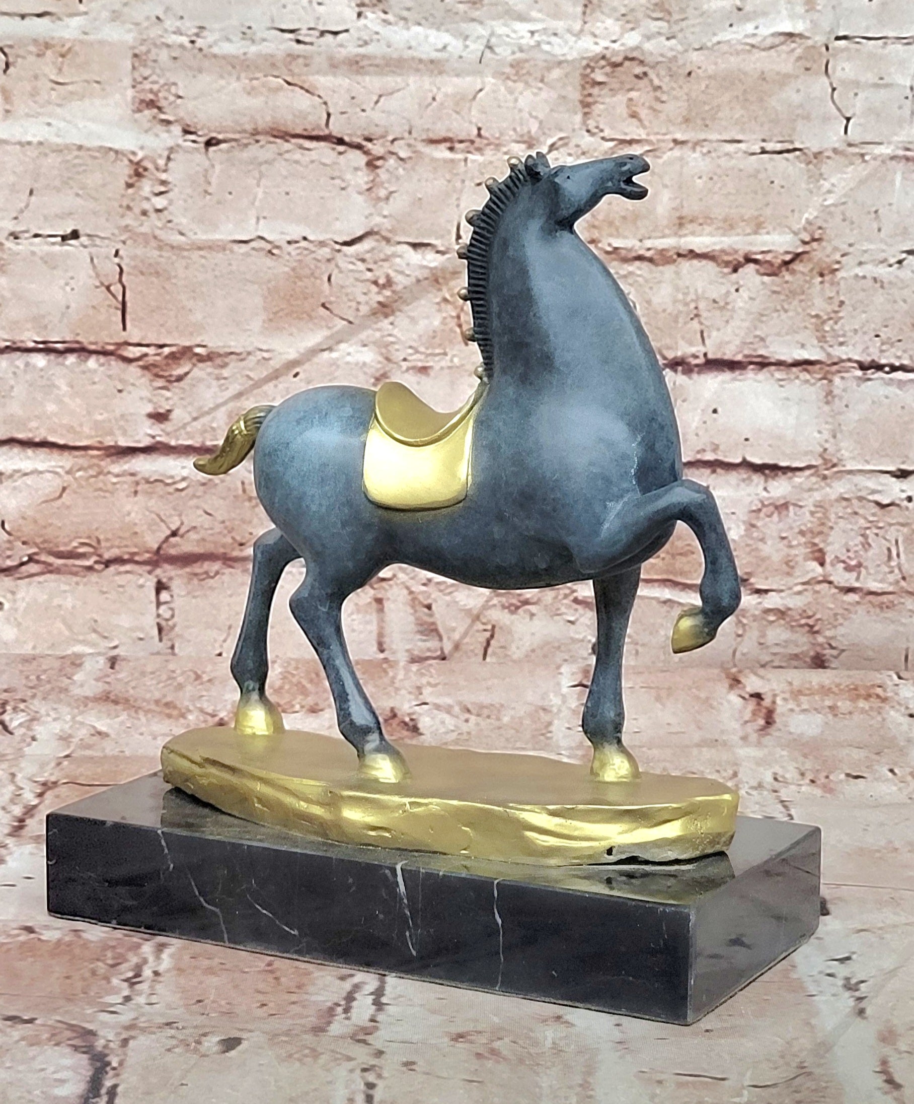 Zhang Bronze Horse Figurine Special Patina Modern Art Statue Home Decor
